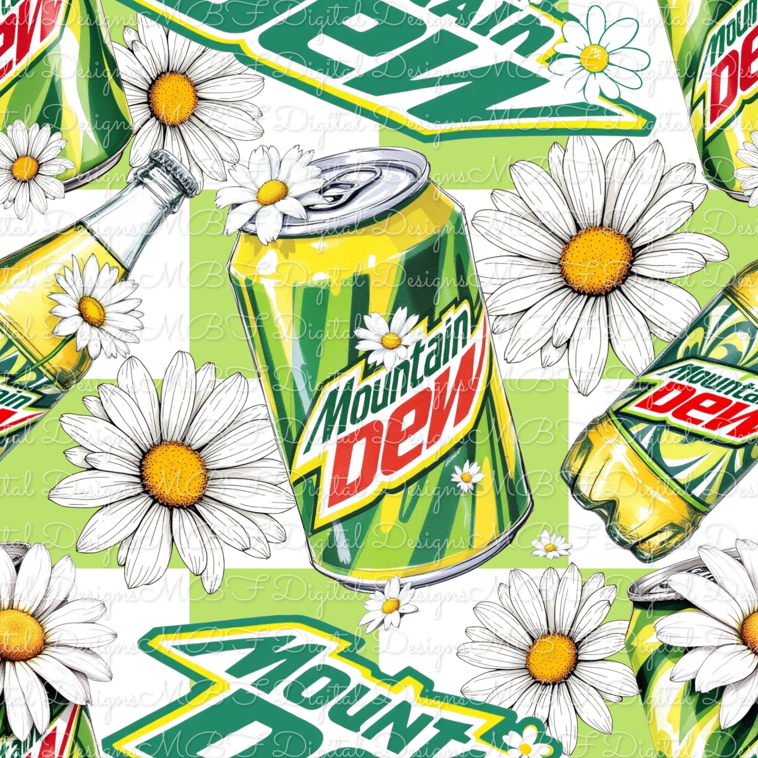 Floral Dew (green checked color way)