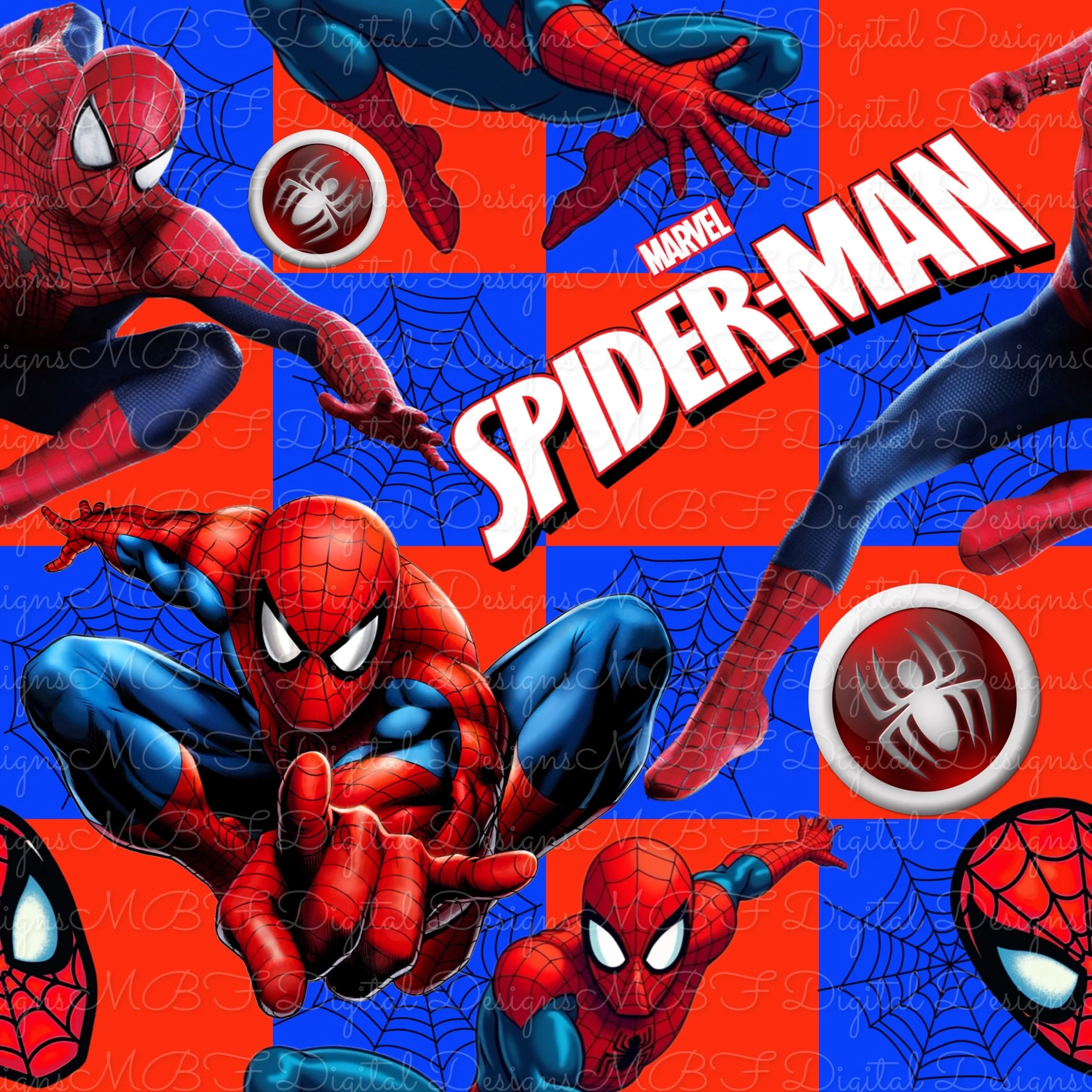 Spidey Man (red and blue black web color way)