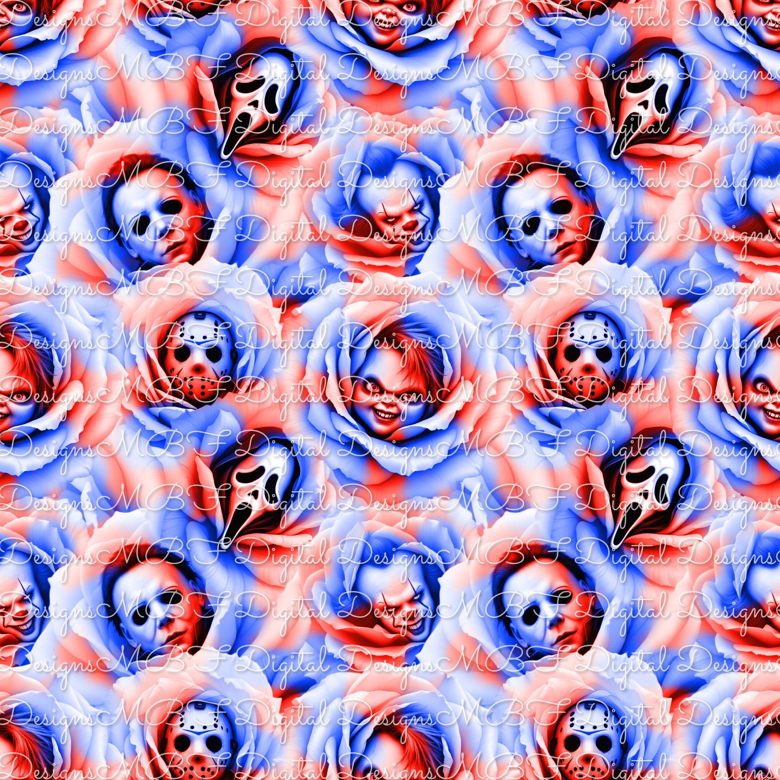 Horror Floral (RWB color way)