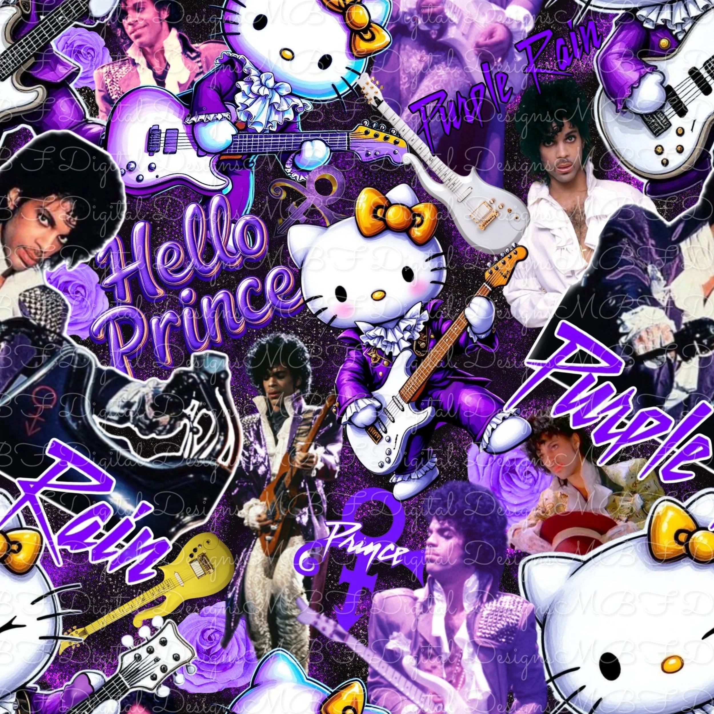 Hello Prince (purple rain sparkle color way)