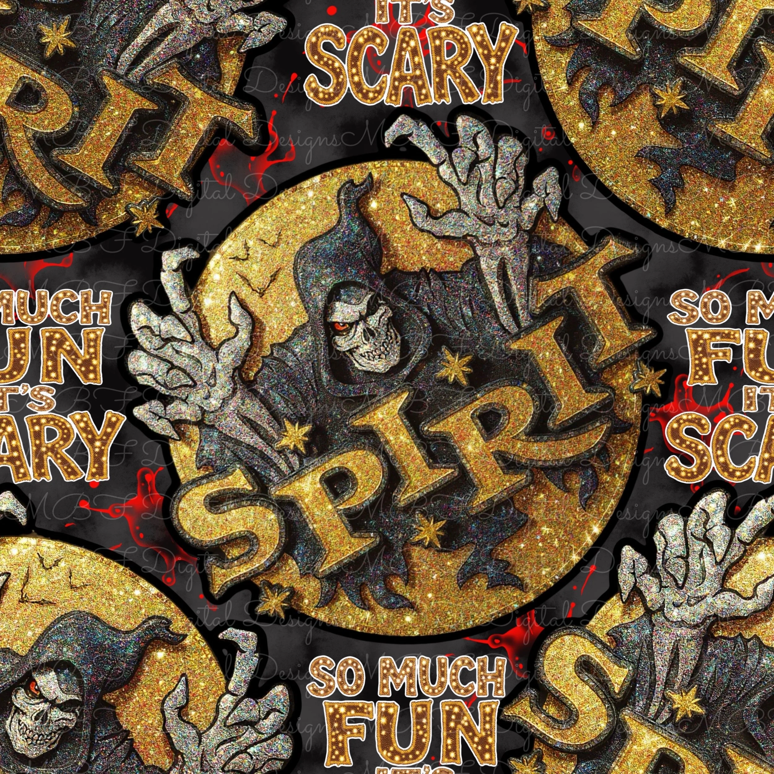 Sequined Spirit (black splatter color way)