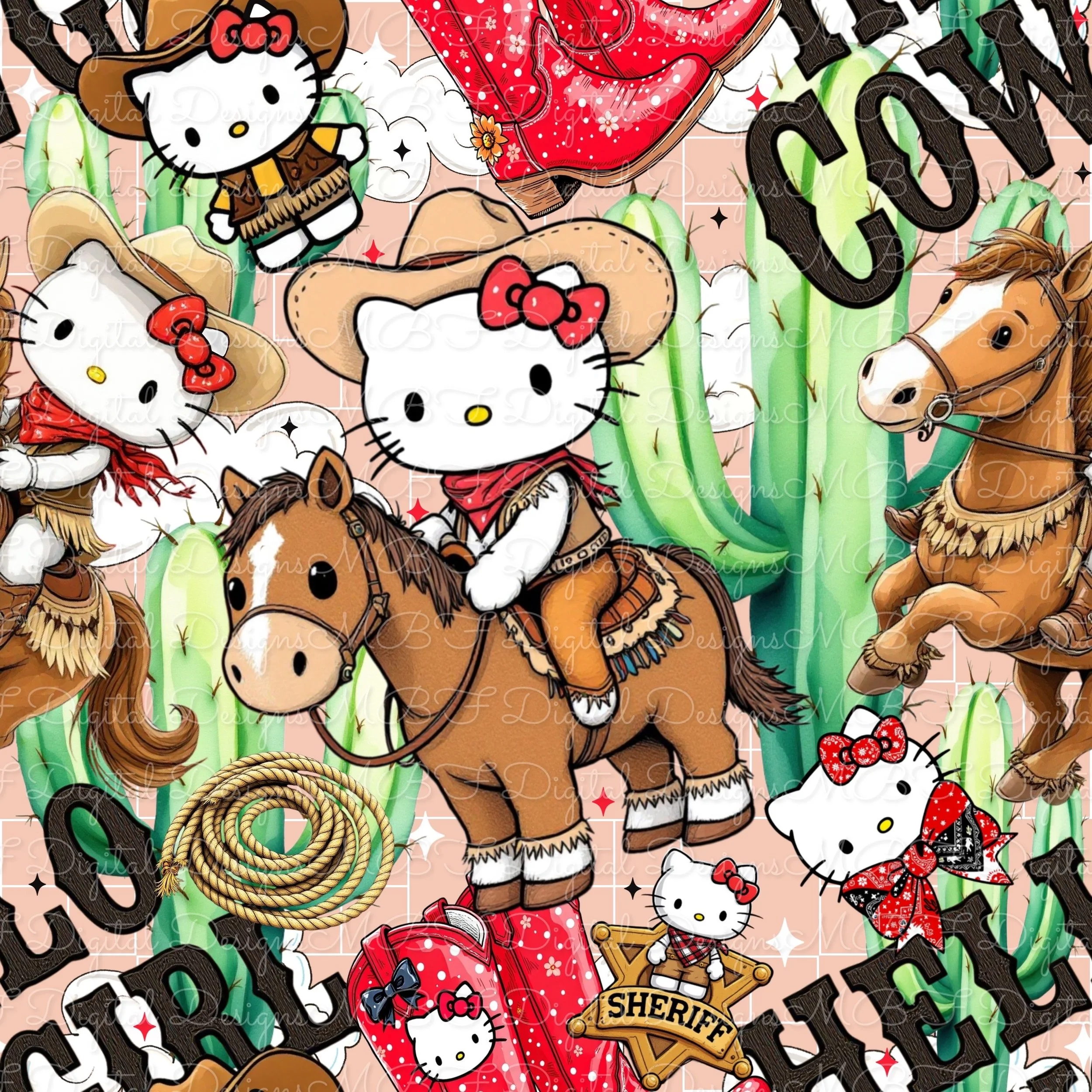 Hello Cowgirl (tan color way)