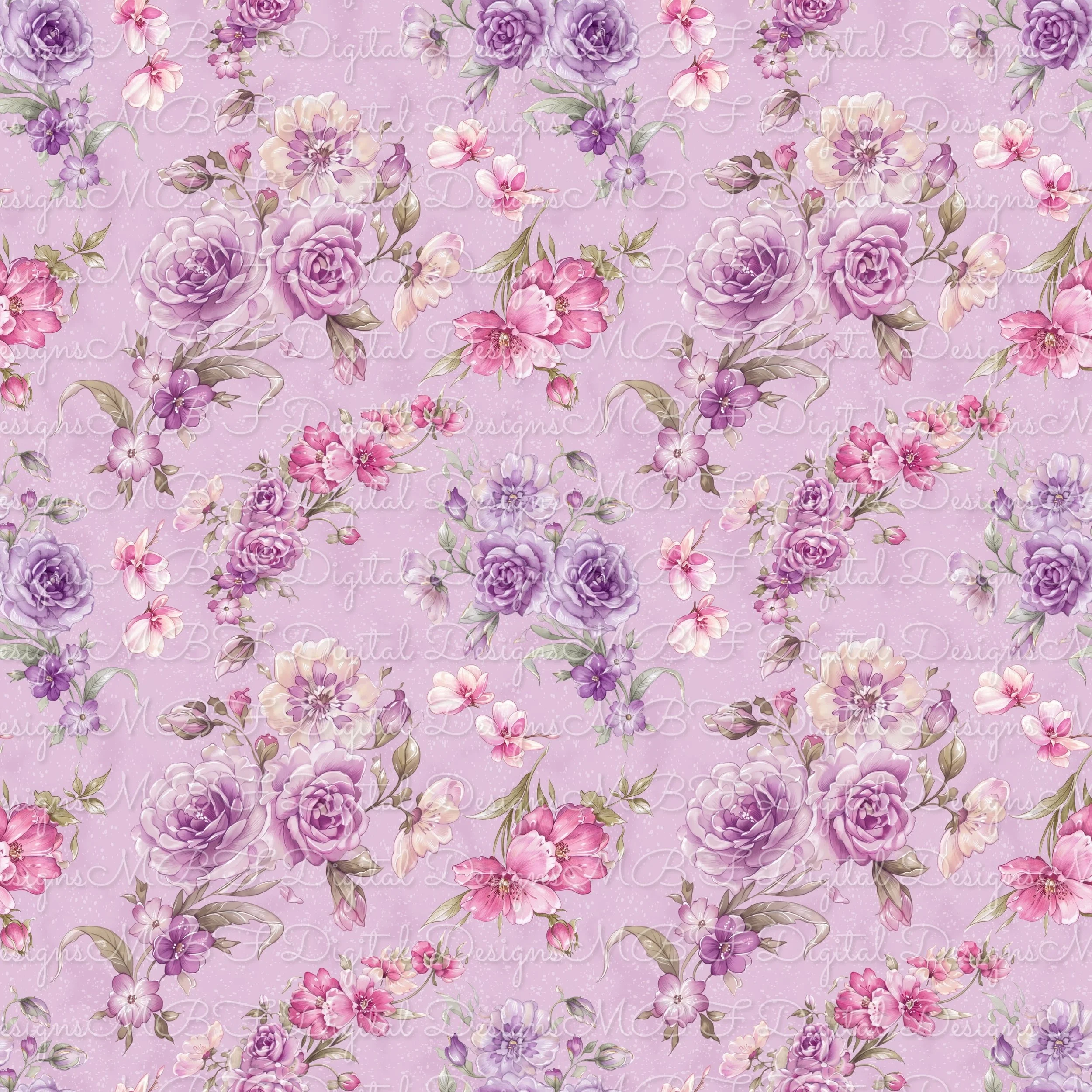 LSF Lavender Floral (sweet lavender color way)
