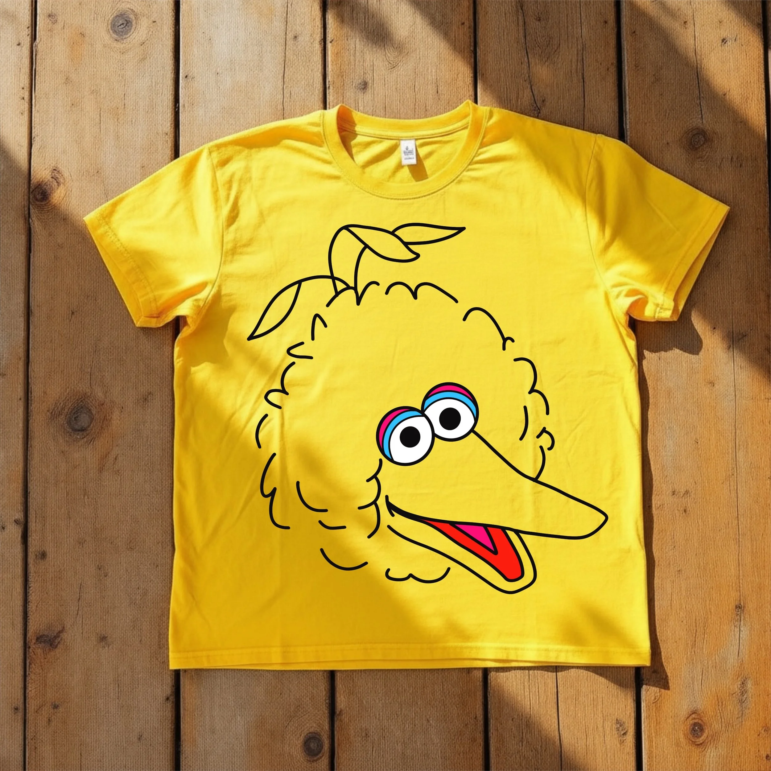Big Bird Face PNG (all yellow parts are the shirt)