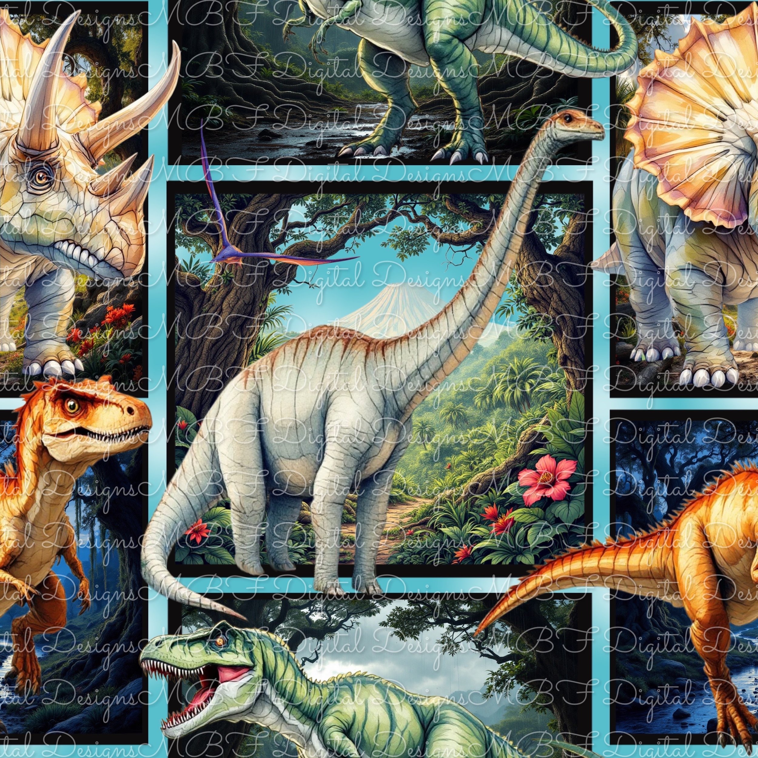 Roar Comic (sky blue color way)