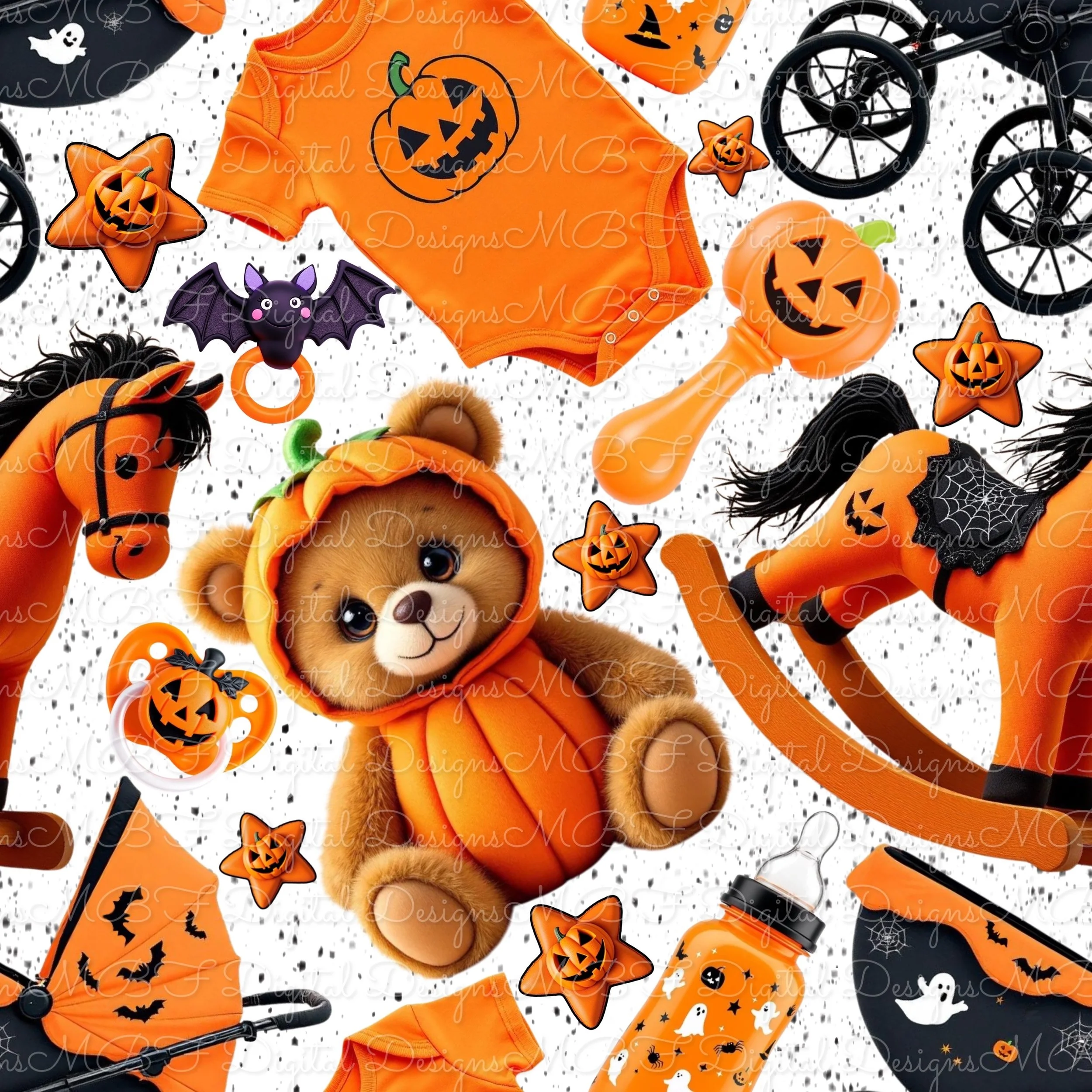Spooky Baby (white with black flecks color way)