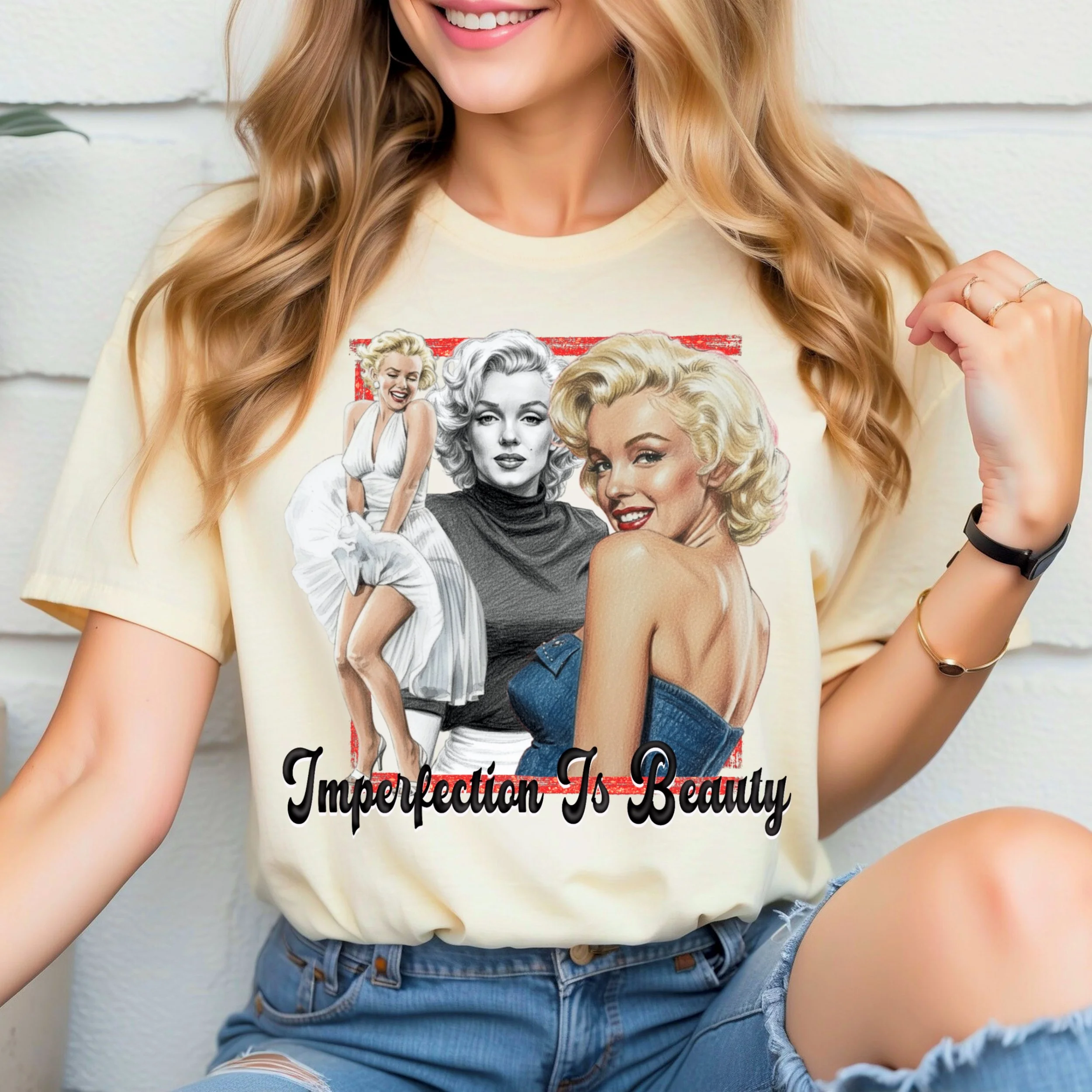 Marilyn Quote PNG (imperfection)