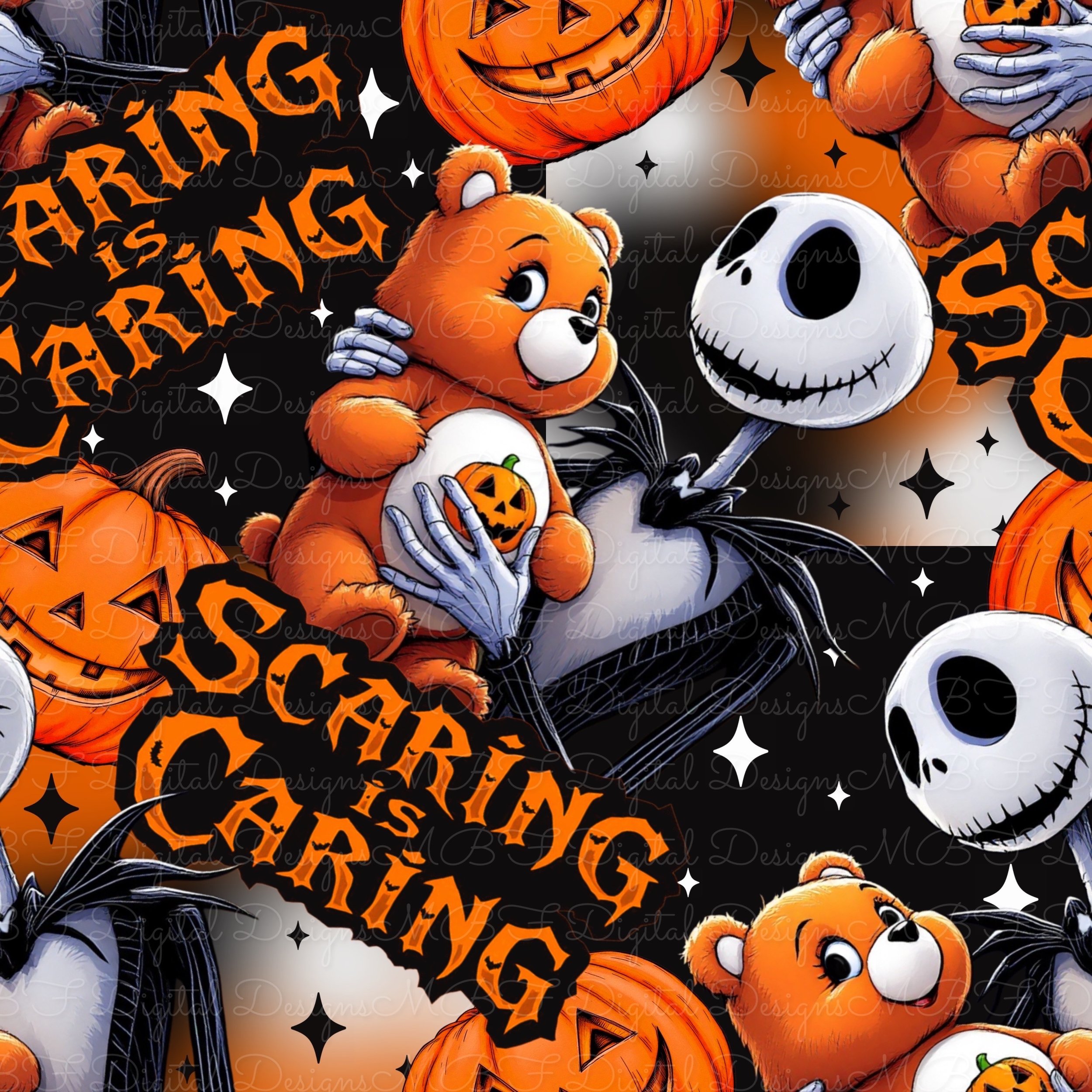 Scaring is Caring (patchy ombré and black checked color way)