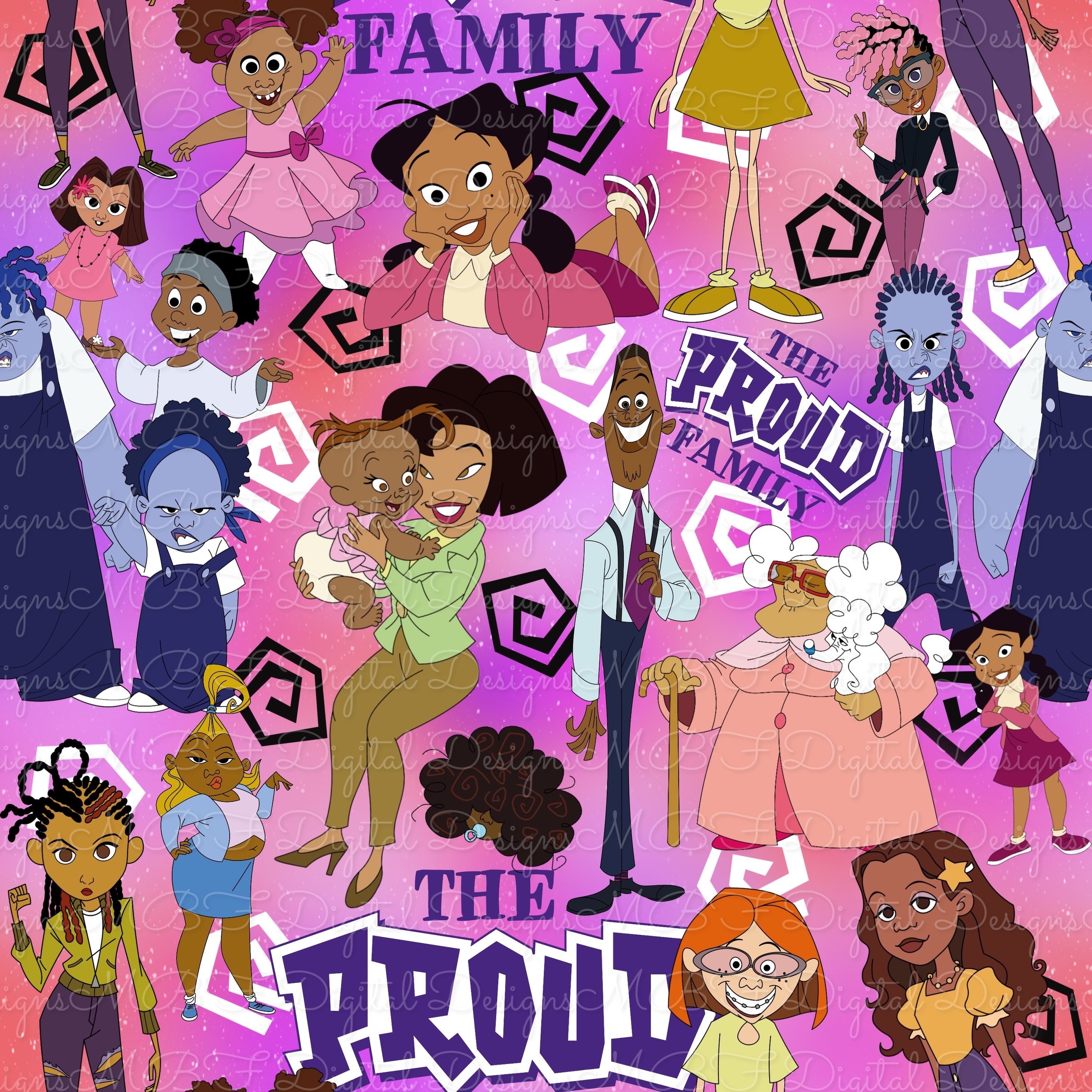 Proud Fam (pink and purple multi color way)