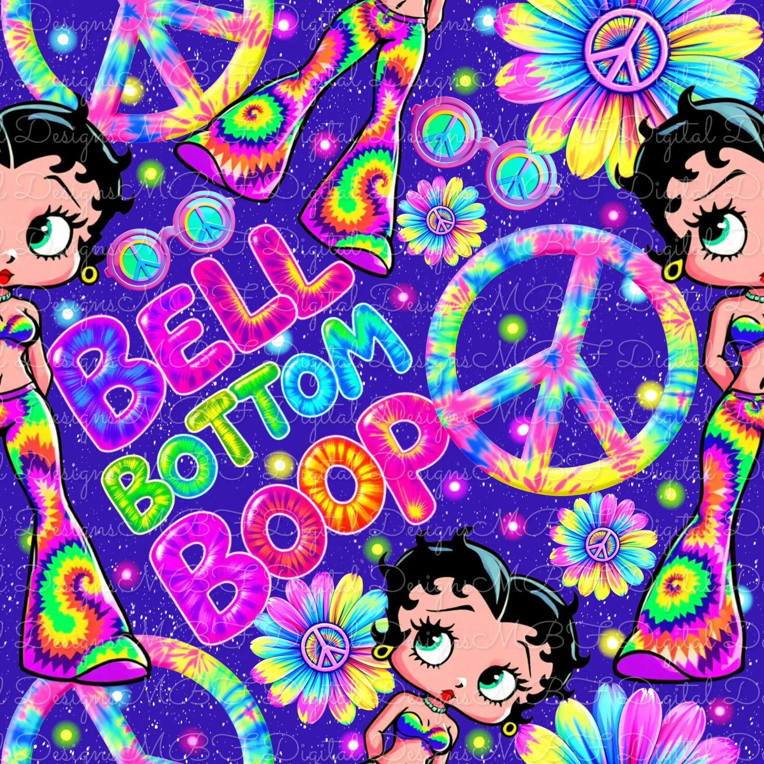 Bell Bottom Boop (deep blue color way)