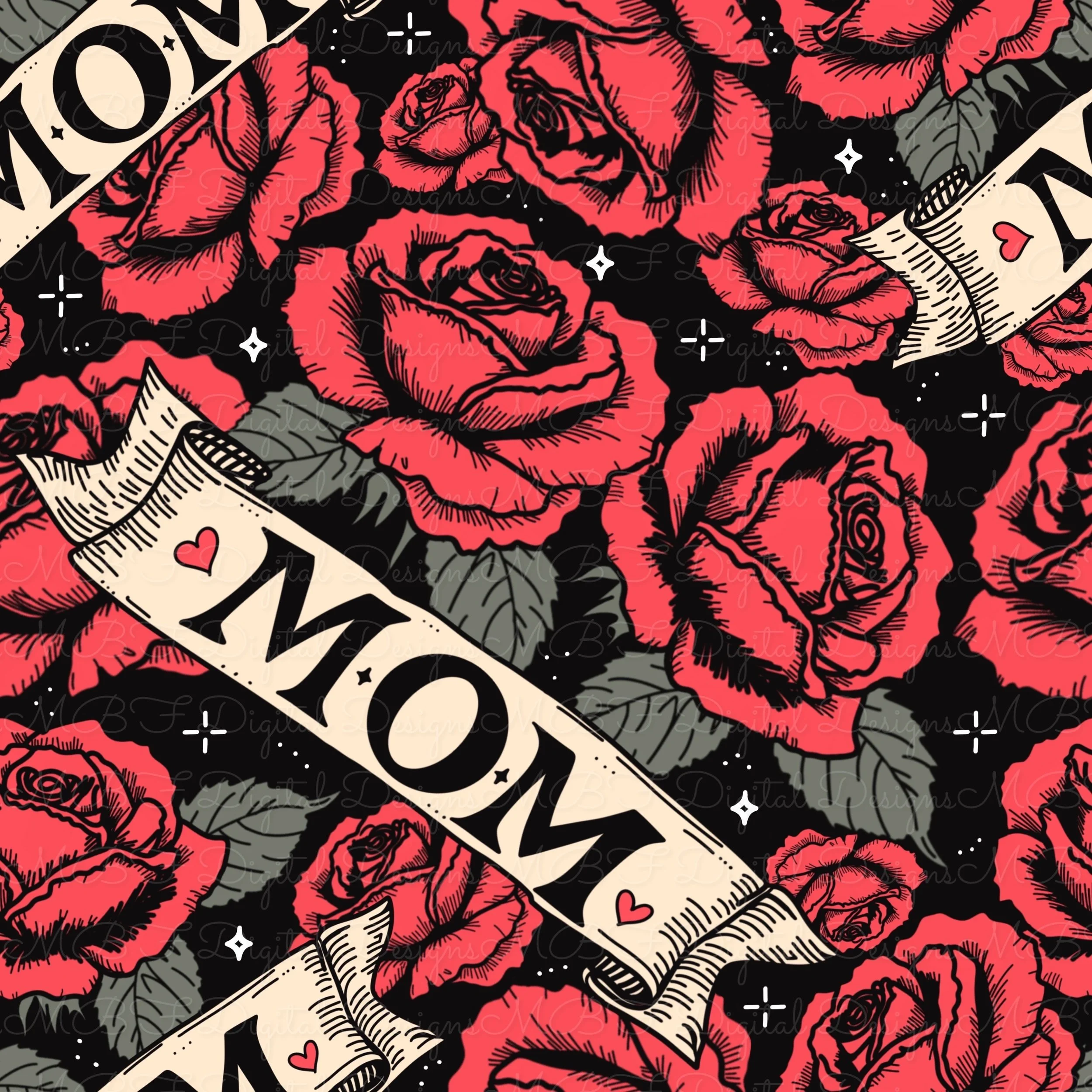 Tattoo Mom (black color way)