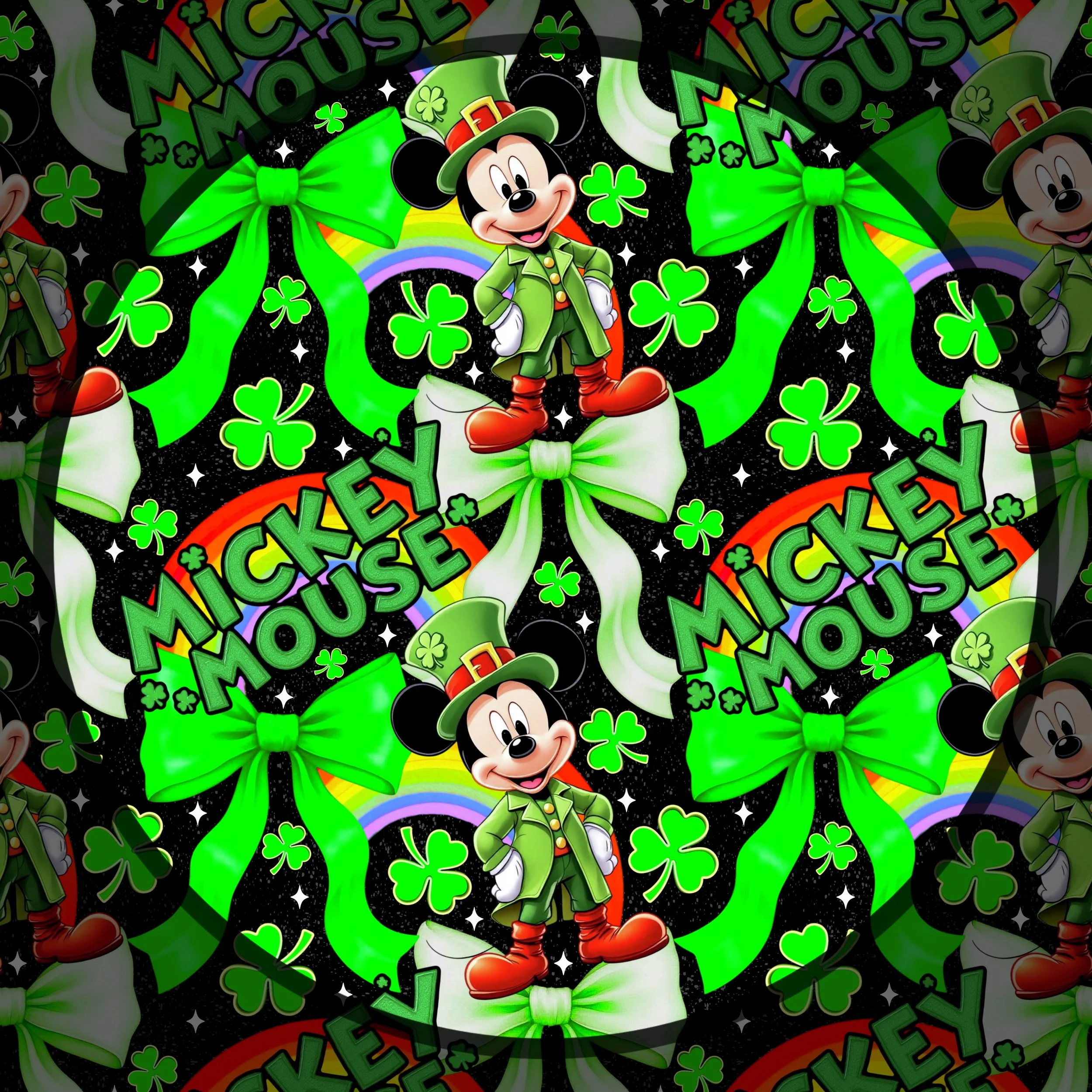 Lucky Mickey Bows (black color way)