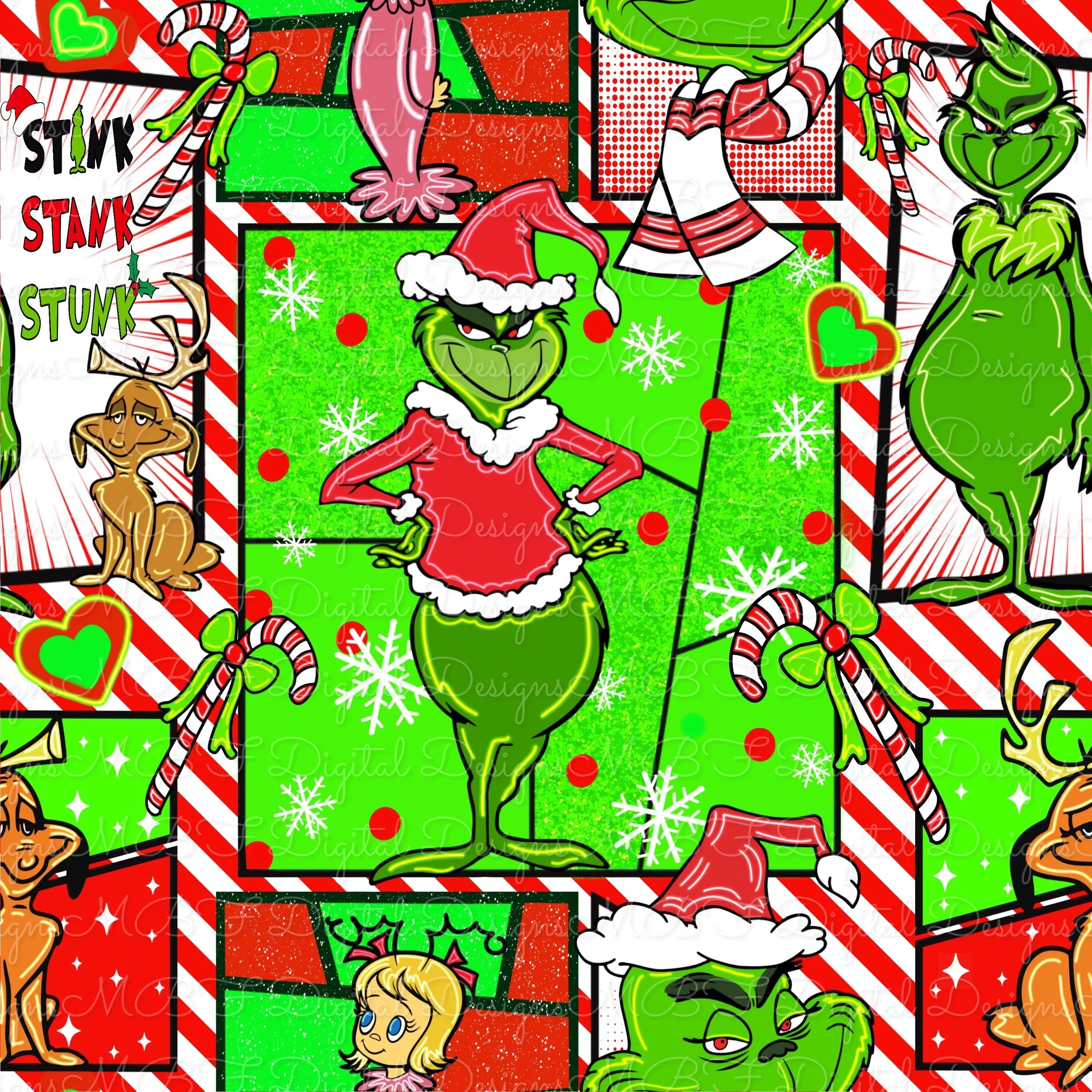 Mean One Comic (Classic Christmas color way)