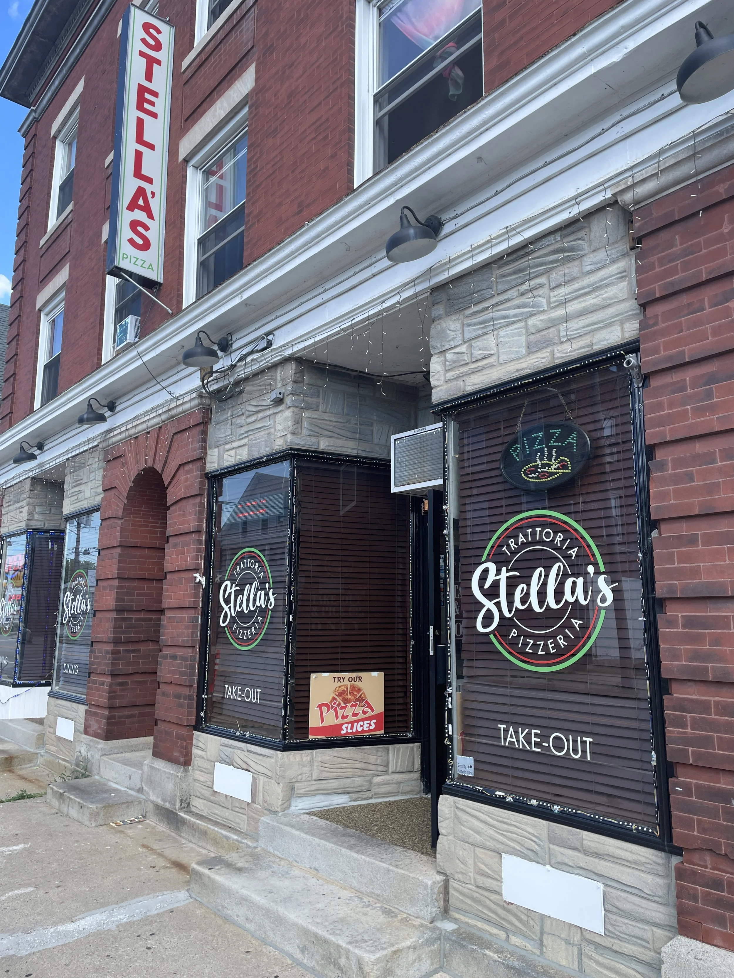 Stella's Focuses on Takeout however they also have a full Dining Room