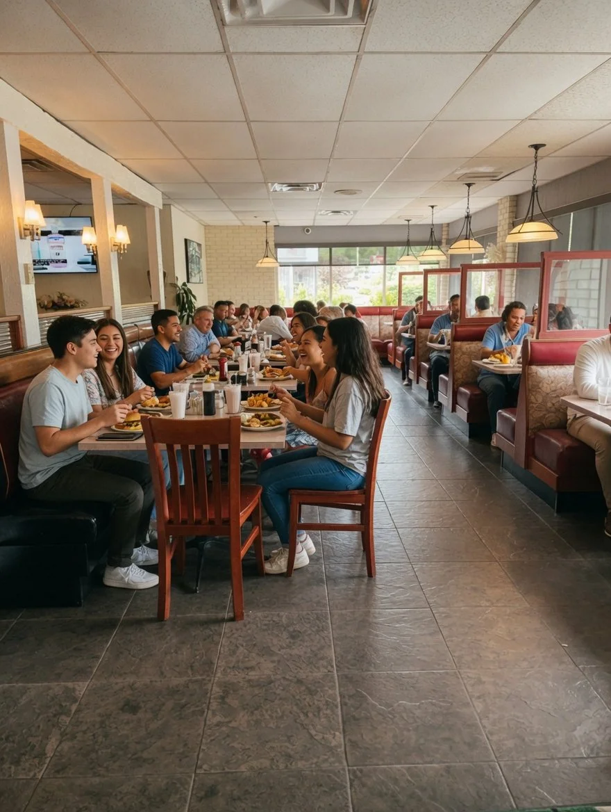 Interior view of Cristys Diner in Torrington Connecticut