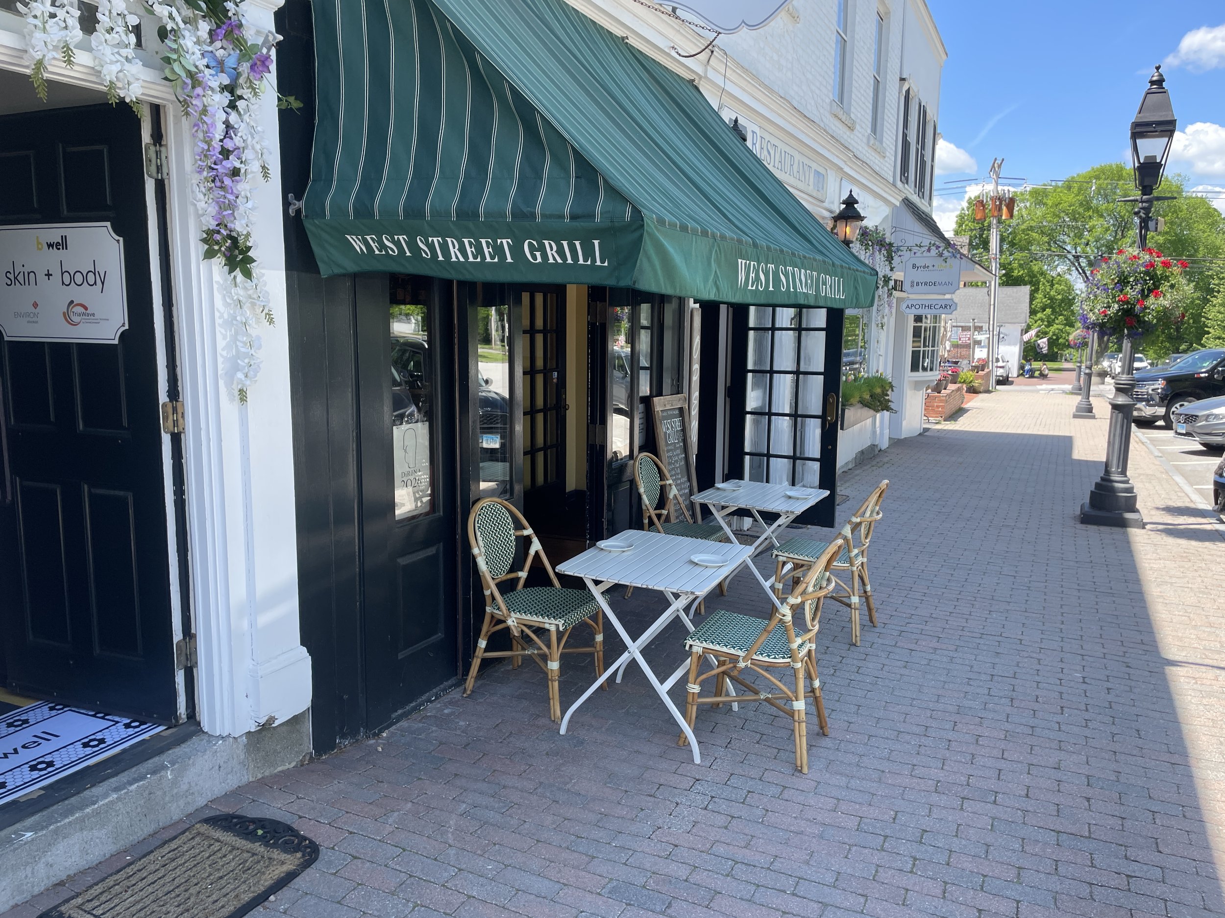 West Street Grill outdoor seating in Litchfield CT — fine dining on West Street