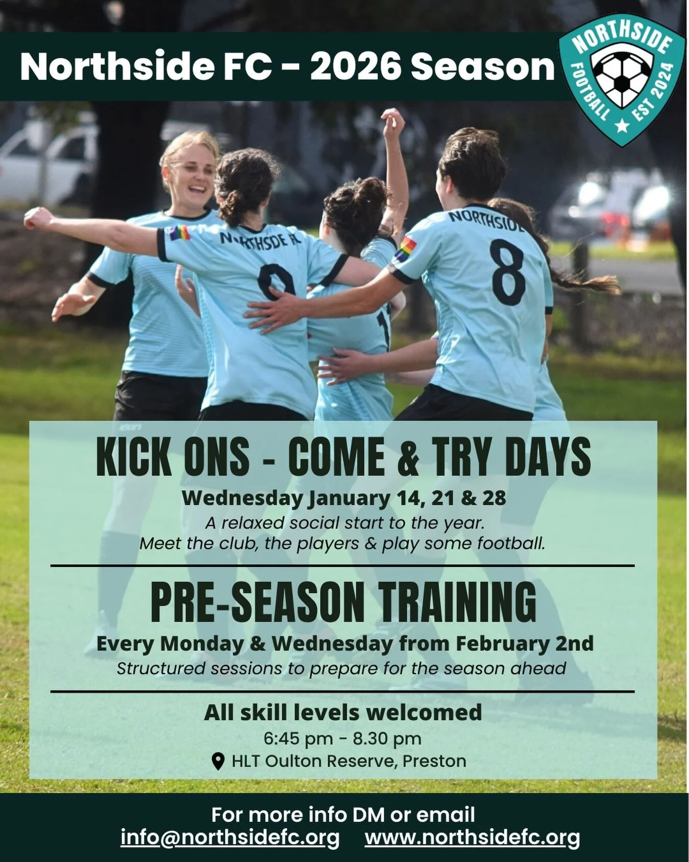 Annnnnddddd we&rsquo;re back!

Social sessions/come &amp; try sessions kick off TONIGHT 

See you at 6:45pm
📍HLT Oulton Reserve, Preston

*not quite ready to come back yet?  We got you! 
Pre-season officially starts on Feb 2nd