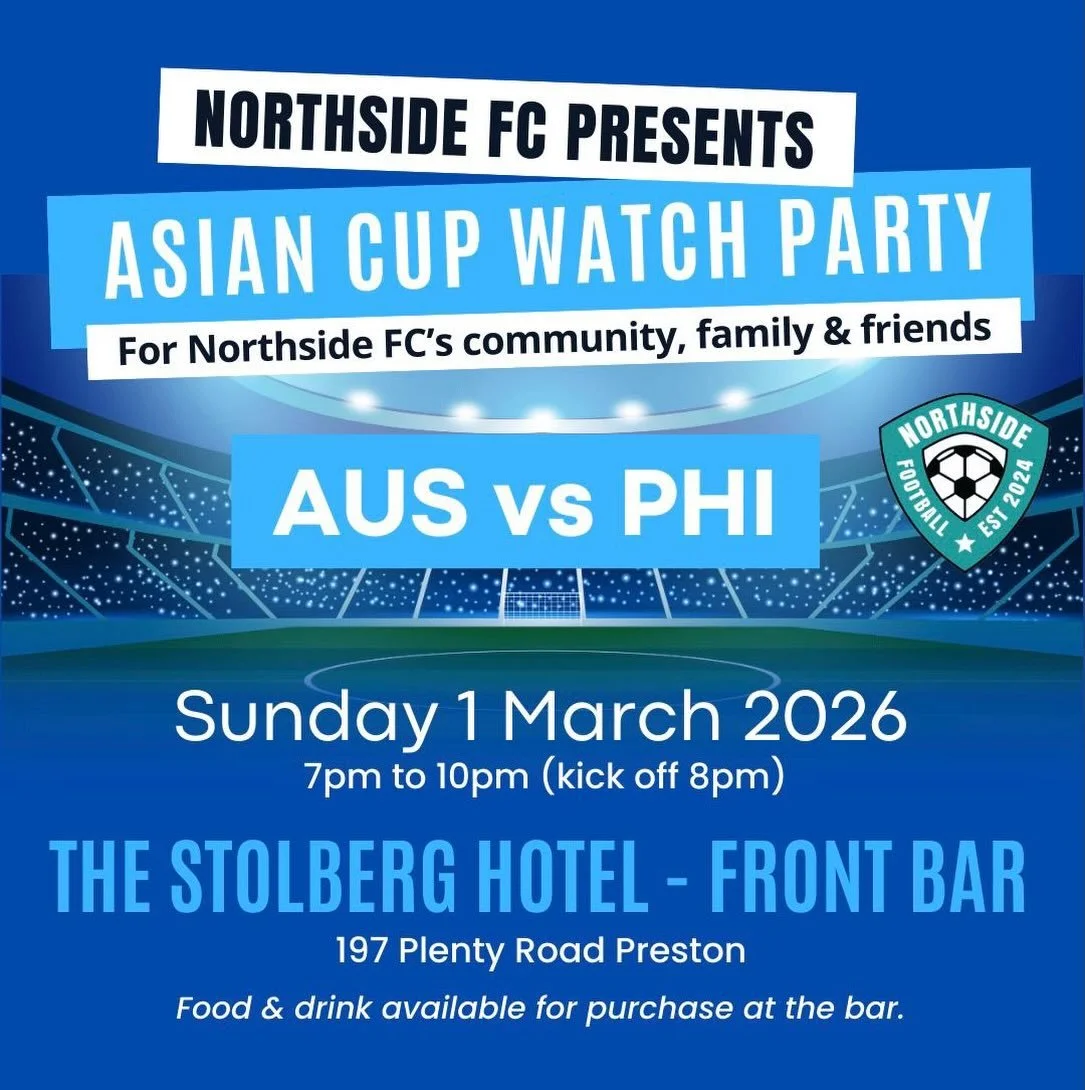 Just under a week til our 💛💚Matildas Watch Party 💚💛

This Sunday (March 1st) at the Stolberg Hotel, Preston 

Bring your mates, bring your cheers as we watch the Matilda&rsquo;s take on the Phillipines in their first game of the Asian Cup. 

We&r