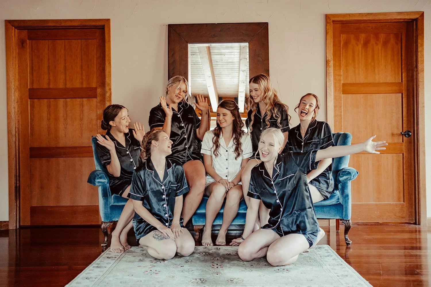 bride and bride maids wedding photography