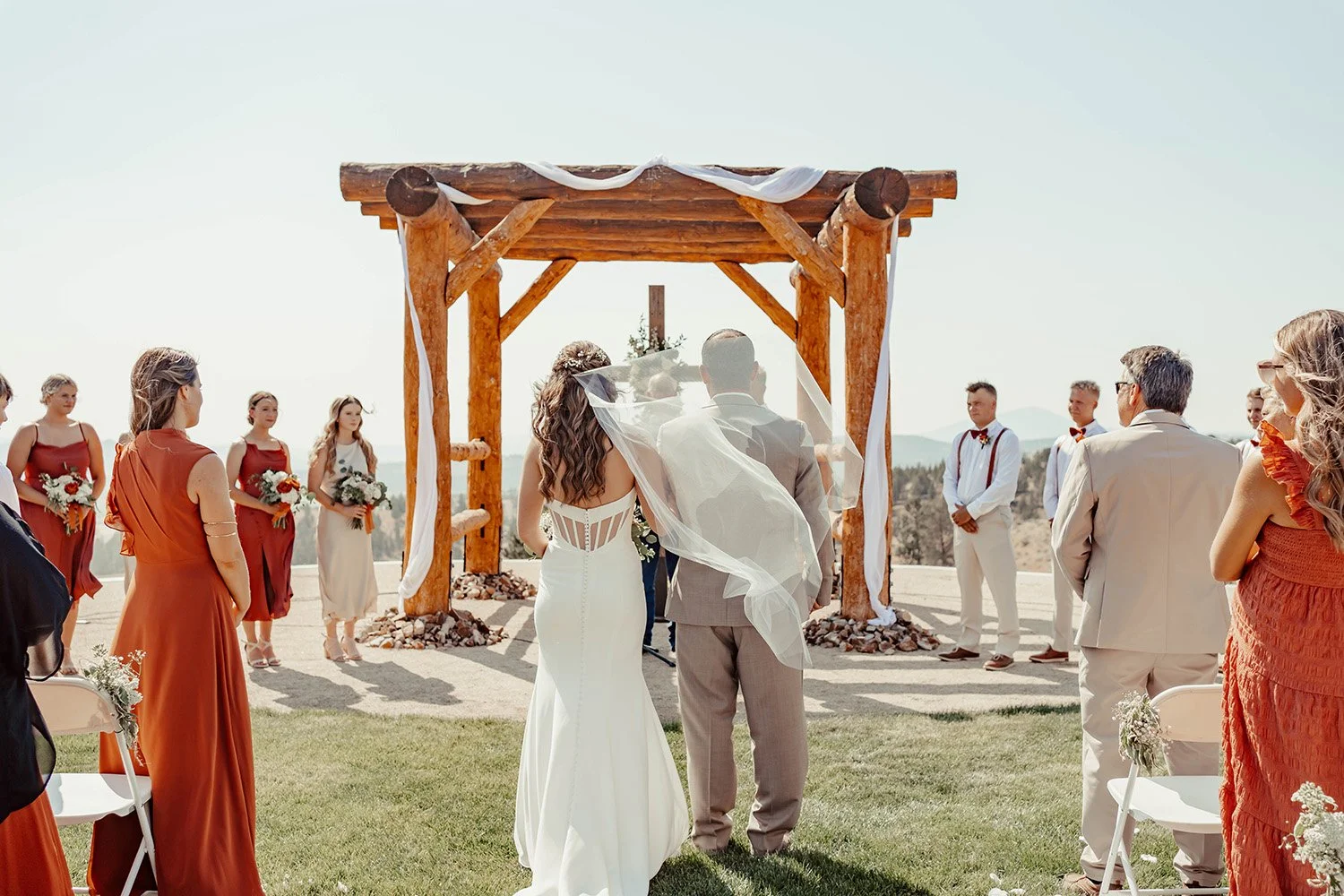 bride walking down the aisle for her wedding
