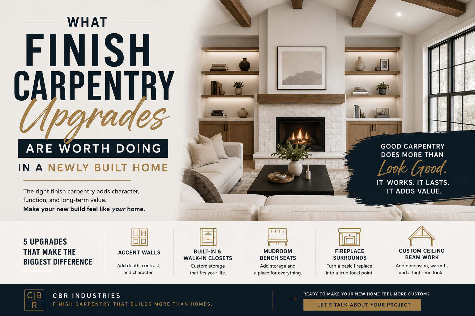 What Finish Carpentry Upgrades Are Worth Doing in a Newly Built Home? | CBR Industries