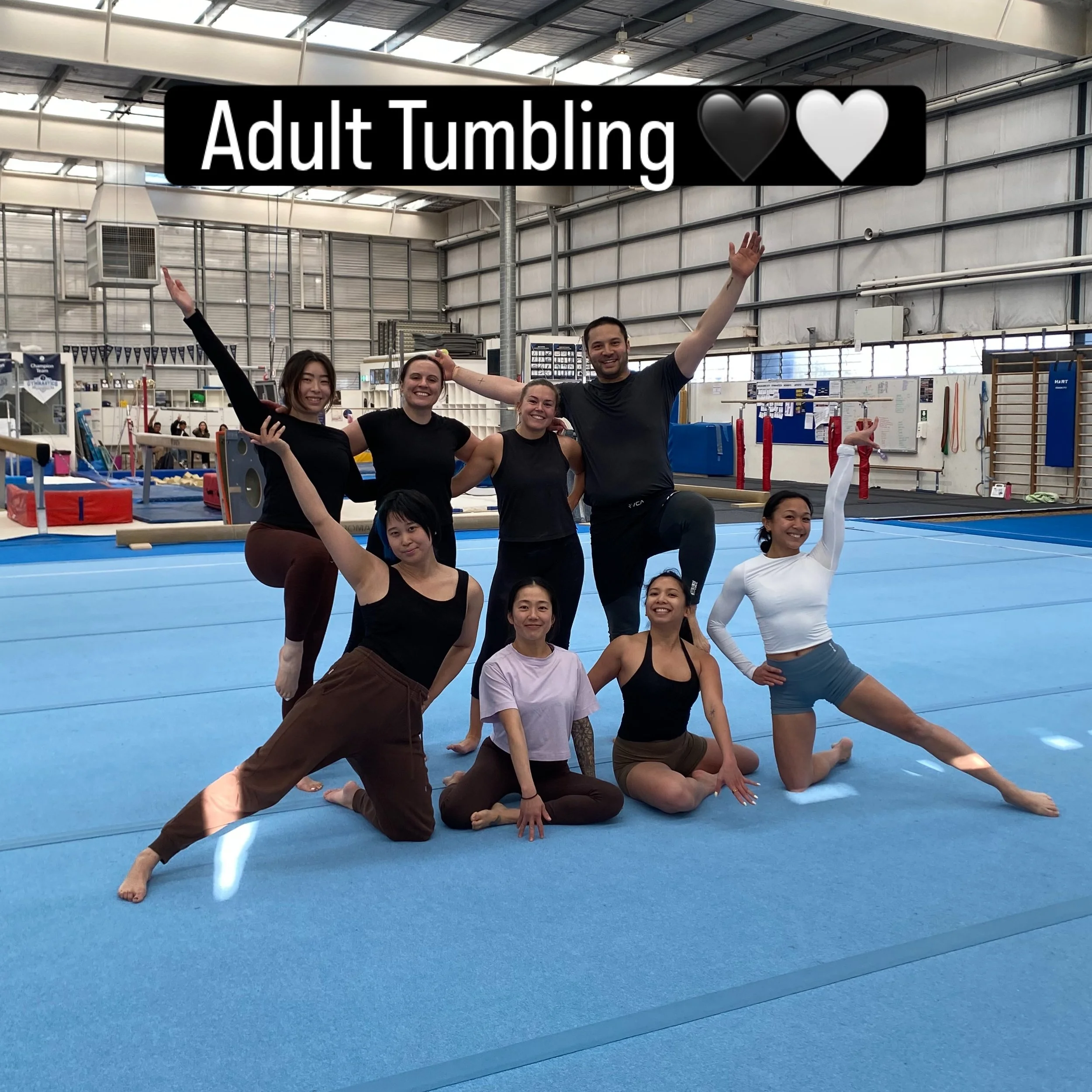 ADULT TUMBLING CLASSES! 🤸🏿🤸🏽&zwj;♀️🤸🏼&zwj;♂️

Ready to refine your technique, master new skills, and take your tumbling to the next level?

Led by Head Coach Luke, an Advanced Silver Tumbling Coach with more than 15 years of Tumble coaching exp