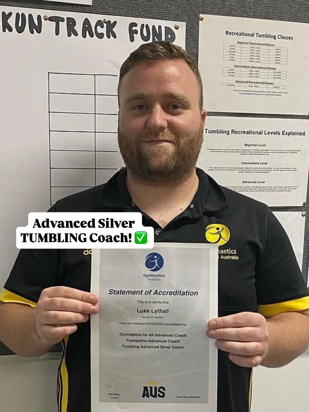 Did you know MTA&rsquo;s Founder and Head Coach, @tumblingcoachluke is an Advanced Silver Tumbling Coach! 🏆 ✅ 

With over 15 years of coaching experience, including nearly a decade as a Head Coach in Tumbling, Luke has worked with athletes of all le