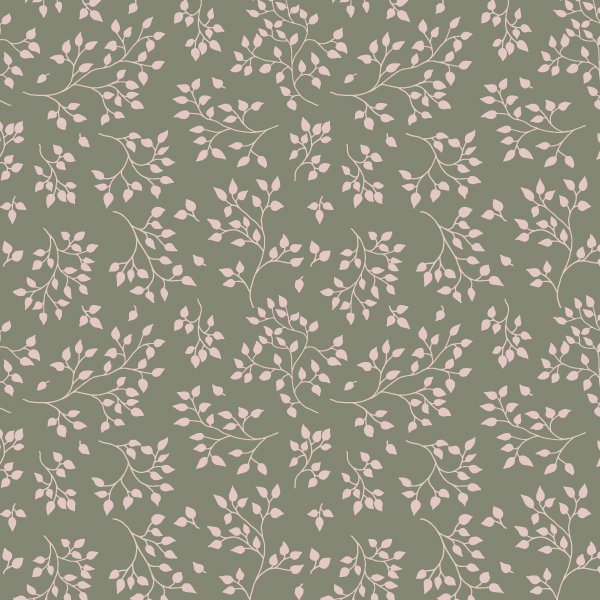 Blush Leaves on Sage - AMW24-A103