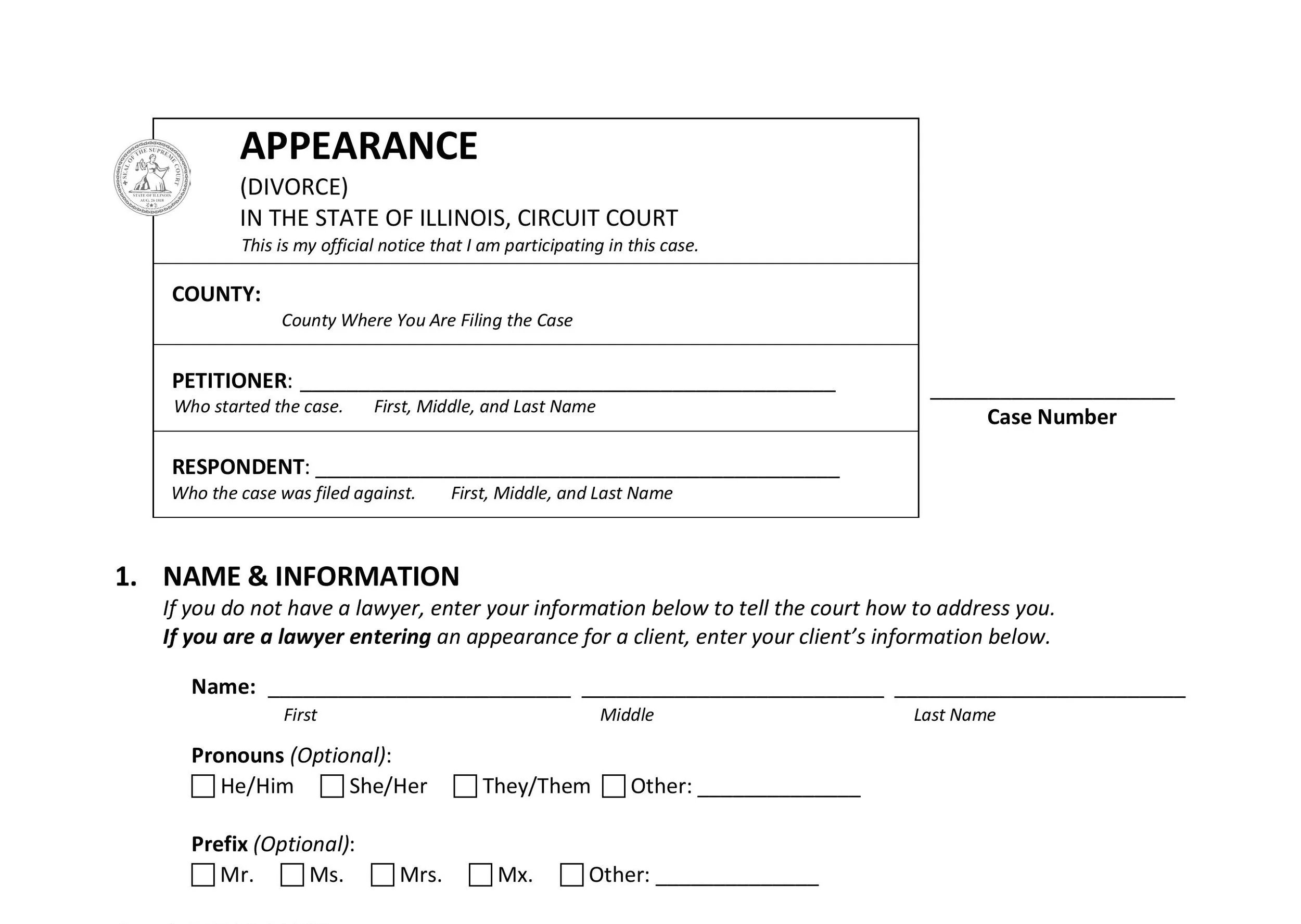 When and how to file an Appearance