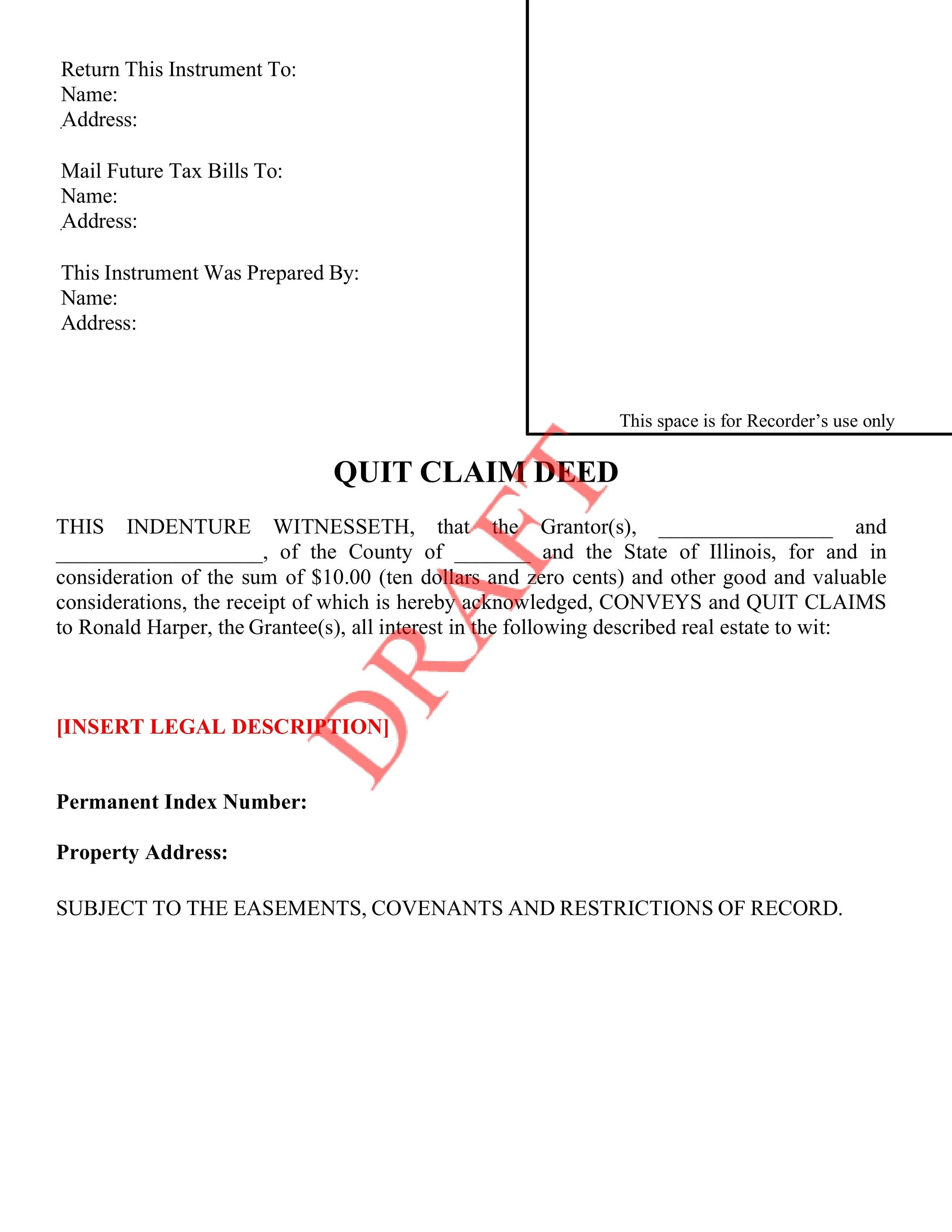 Quit Claim Deed