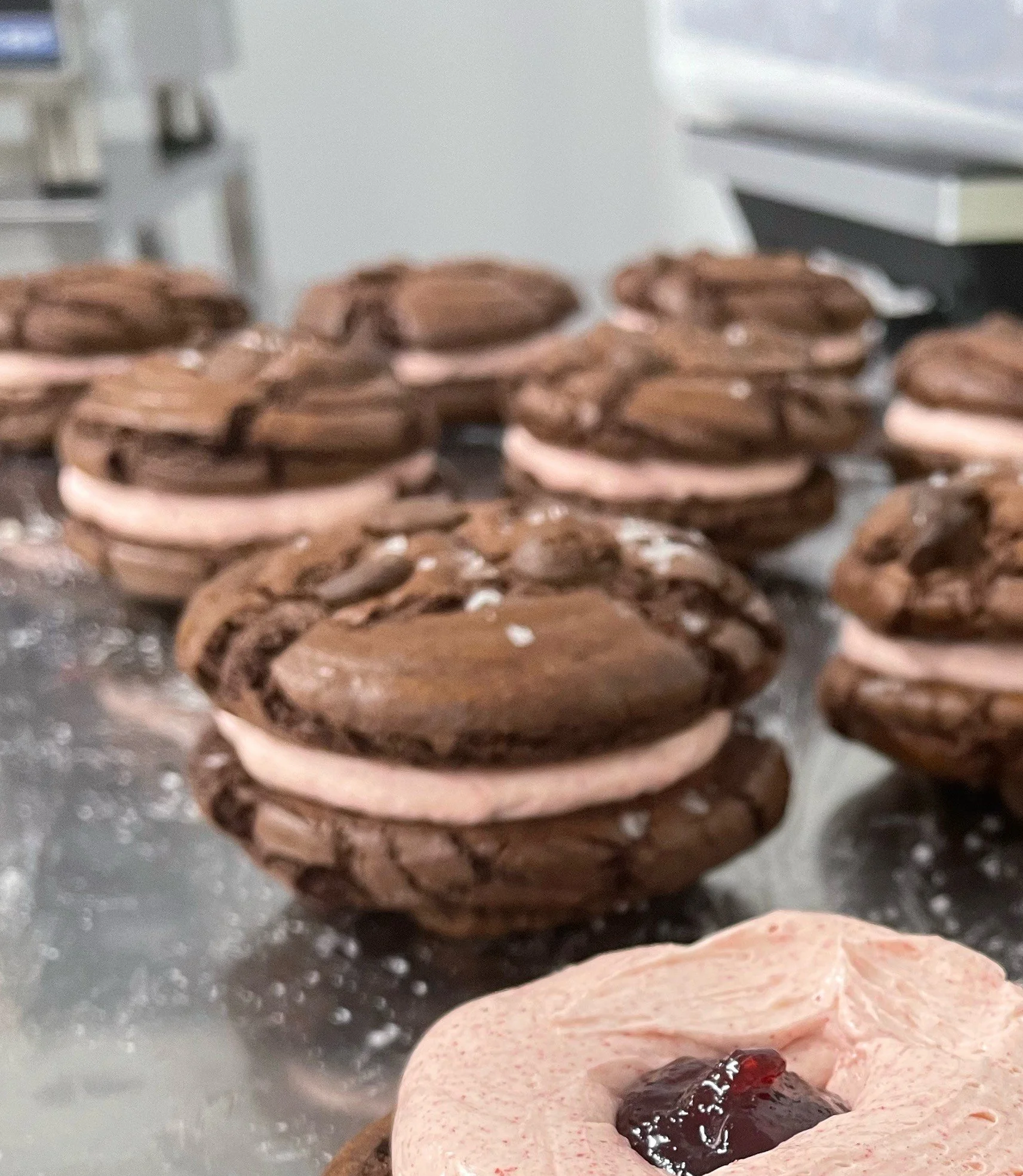Chocolate and Raspberry Sandwich Cookies