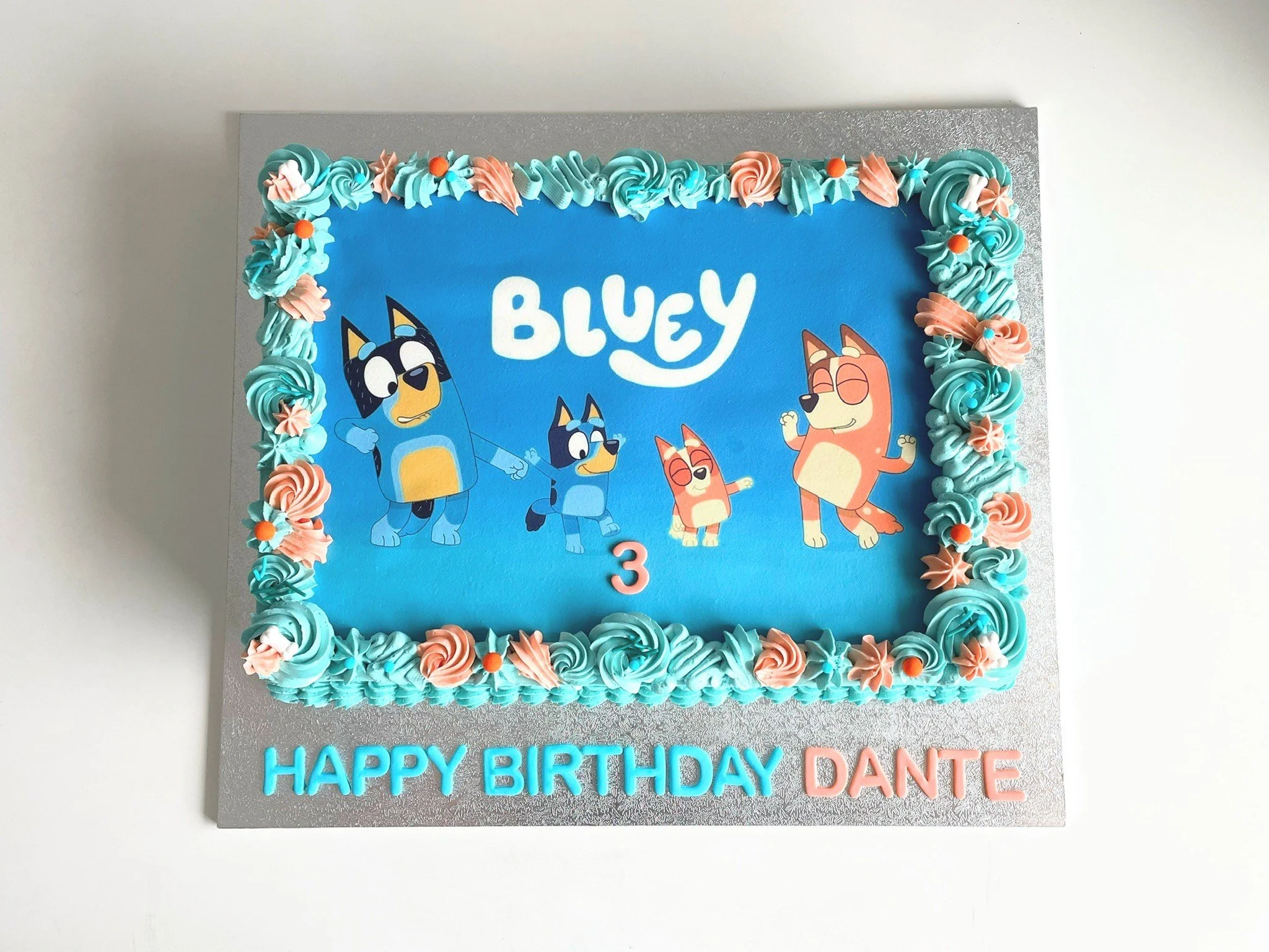 Edible Image, Mixed Piping Border, Sprinkles, Fondant Message