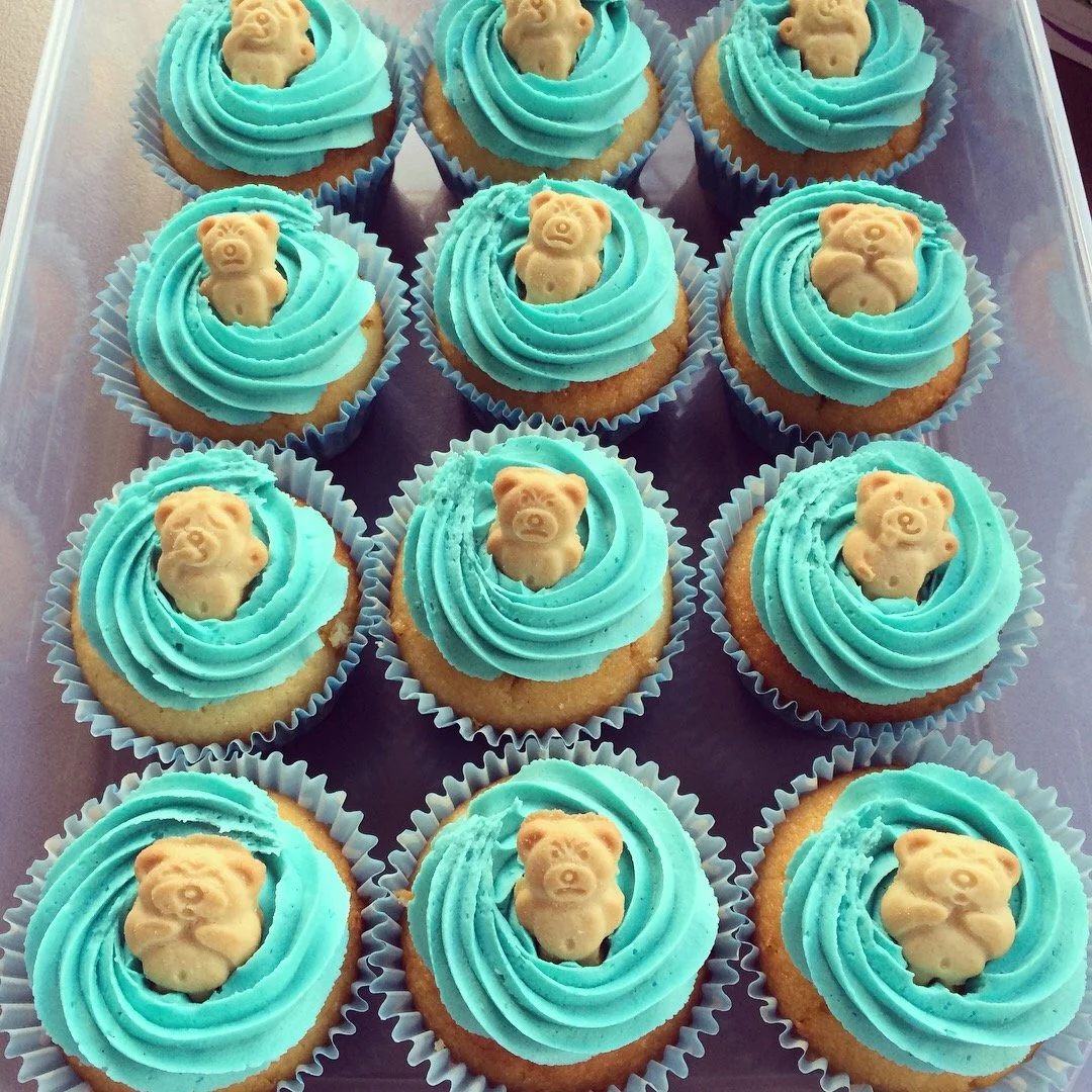 Vanilla, Blue Buttercream, Teddy Bears