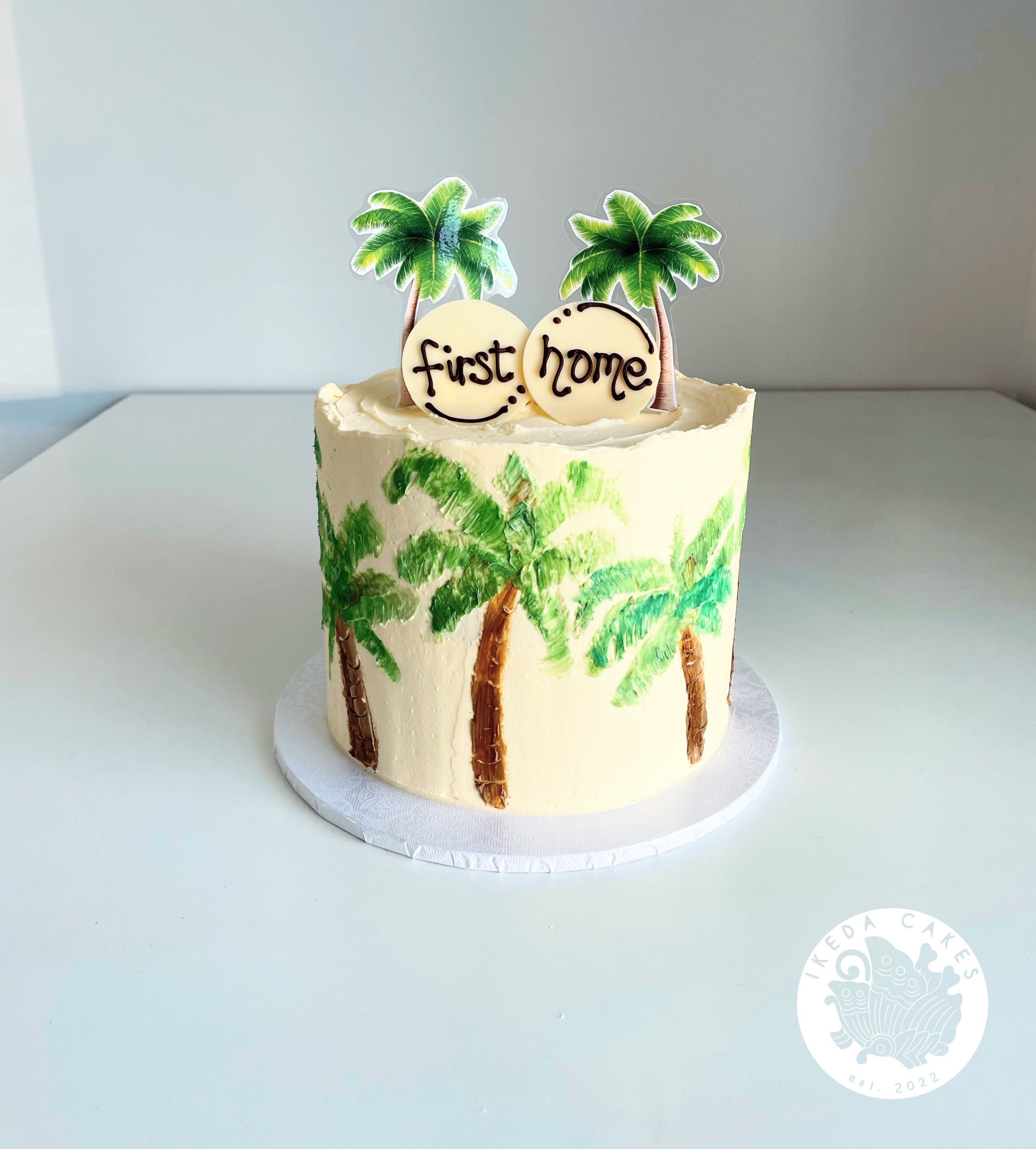 6" First Home Hand Painted Cake