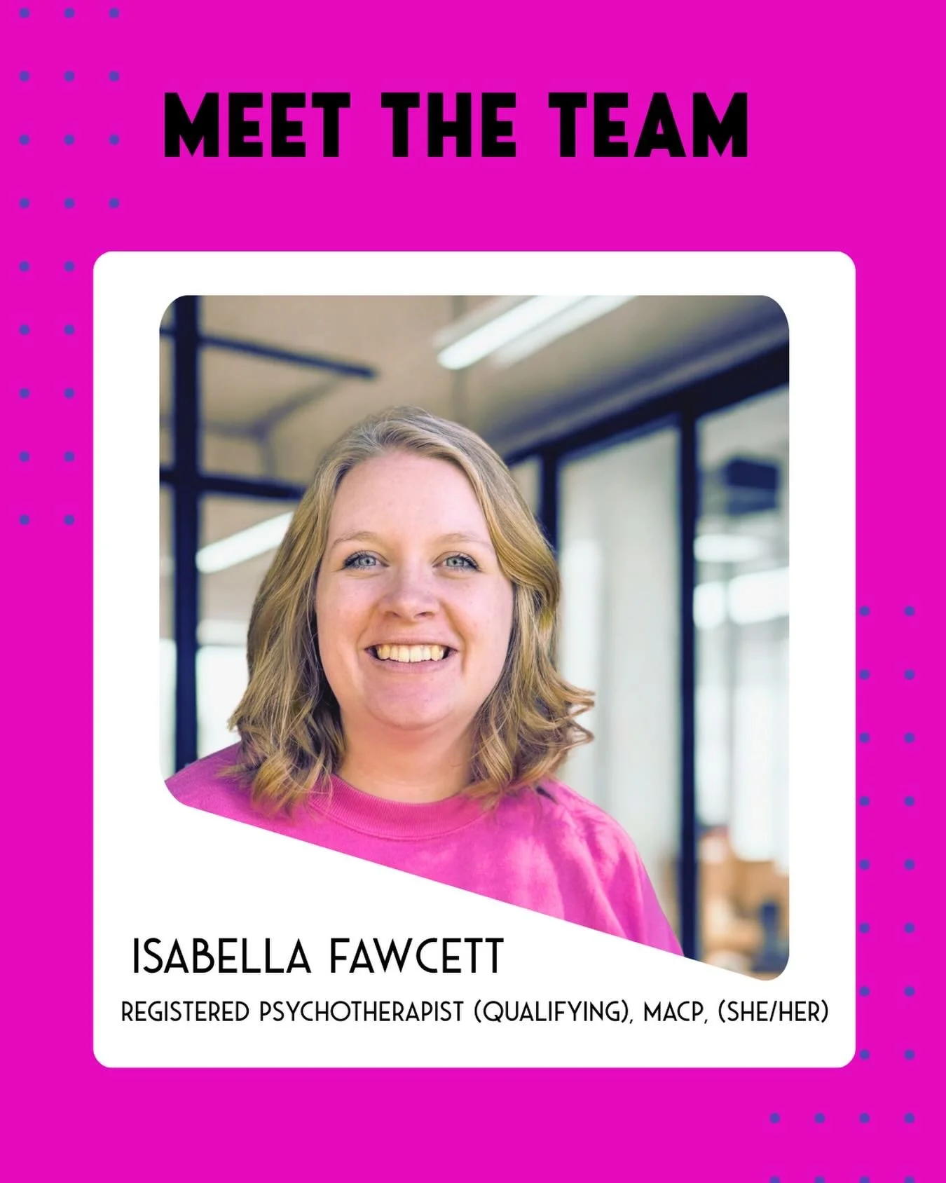 We are excited to welcome Isabella to the team 🤍

Isabella offers inclusive, thoughtful care for life transitions and the emotional shifts that often accompany expanding families and changing roles, with a particular emphasis on maternal mental heal