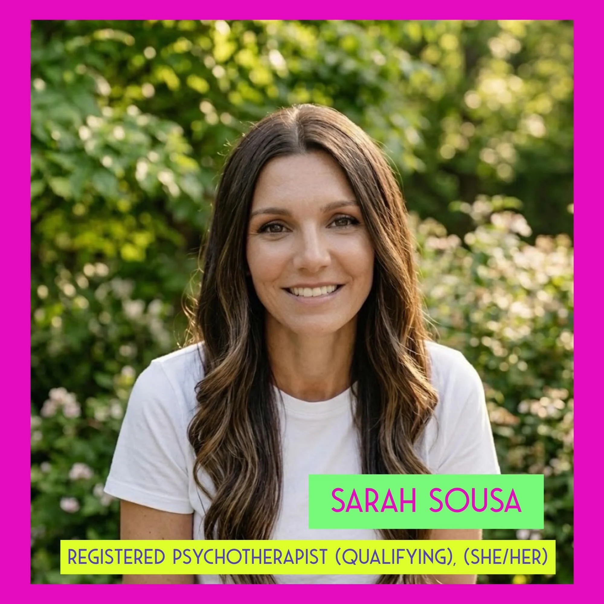 HERE WE GROW AGAIN!! 

It is such an honour to share that Sarah Soussa has joined our team as a Registered Psychotherapist (Qualifying)! 

Before jumping into Psychotherapy, Sarah spent over a decade as an international school teacher and counsellor 