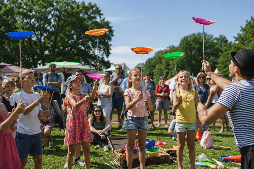 circus skills workshop summer holiday club children