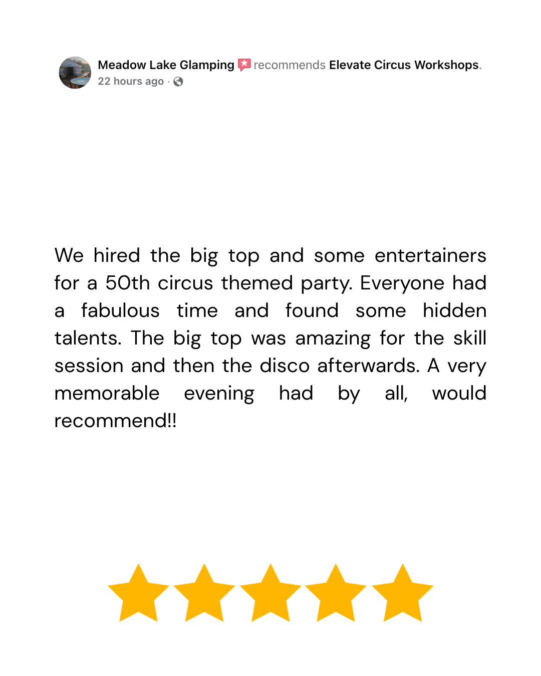 Tent Hire for a birthday event in Farthinghoe