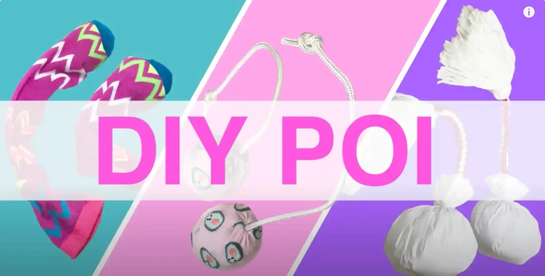 DIY poi making tutorial video for circus skills workshops and classroom activities.