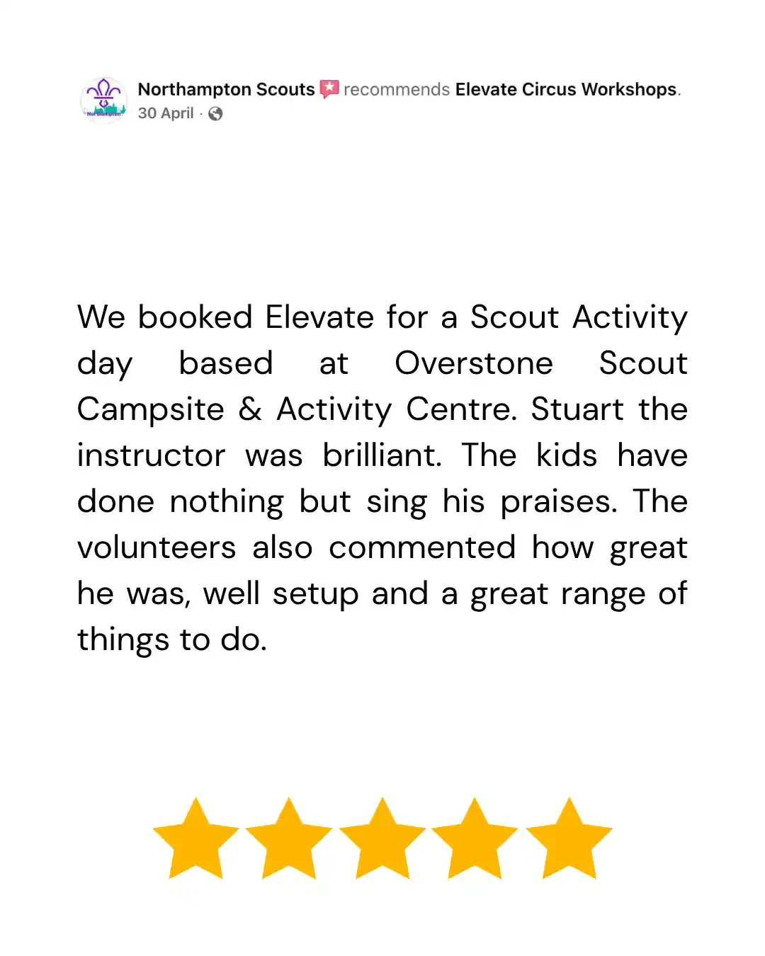 Circus Skills Workshops for Scouts in Overstone, Northamptonshire