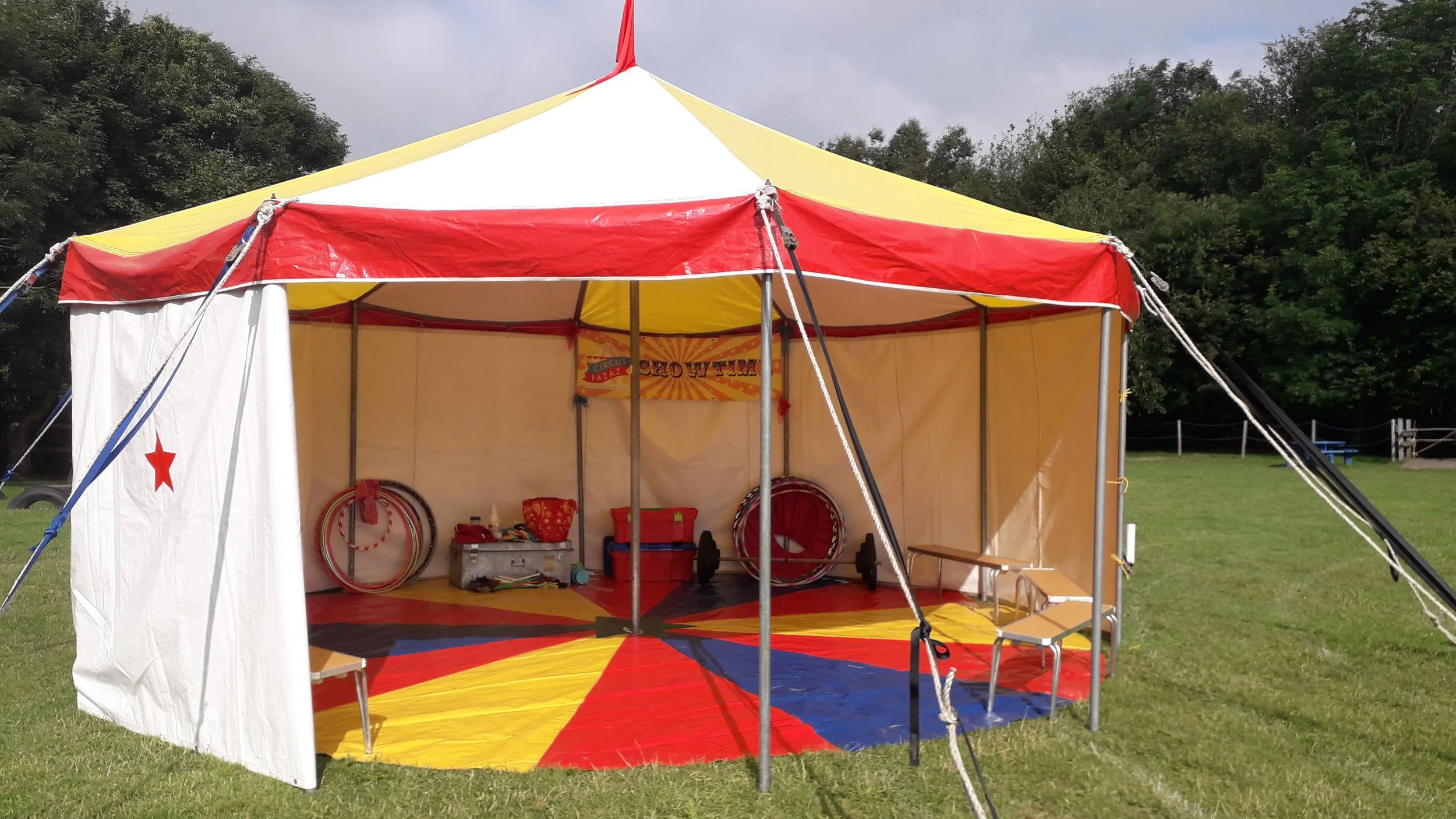 Small 7 metre circus big top tent hire for schools and events in the UK