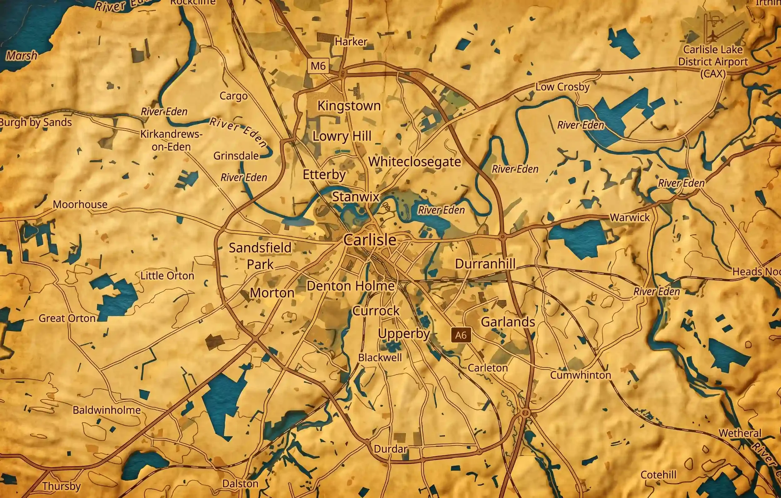 map of Carlisle and surrounding areas