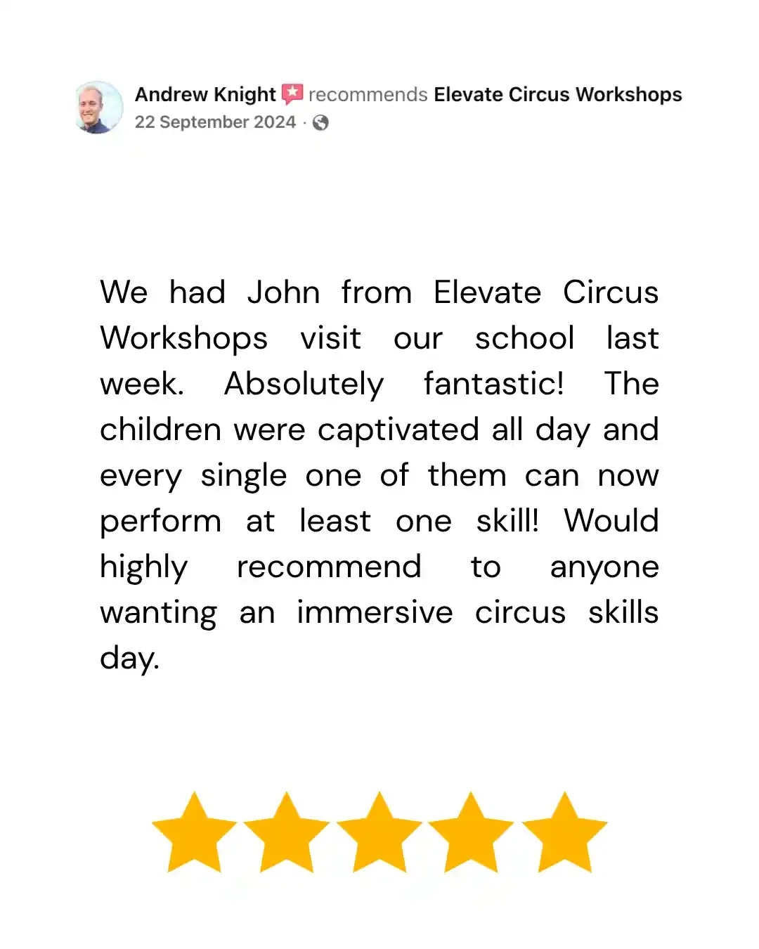 Circus Skills Workshops at a school in Witney