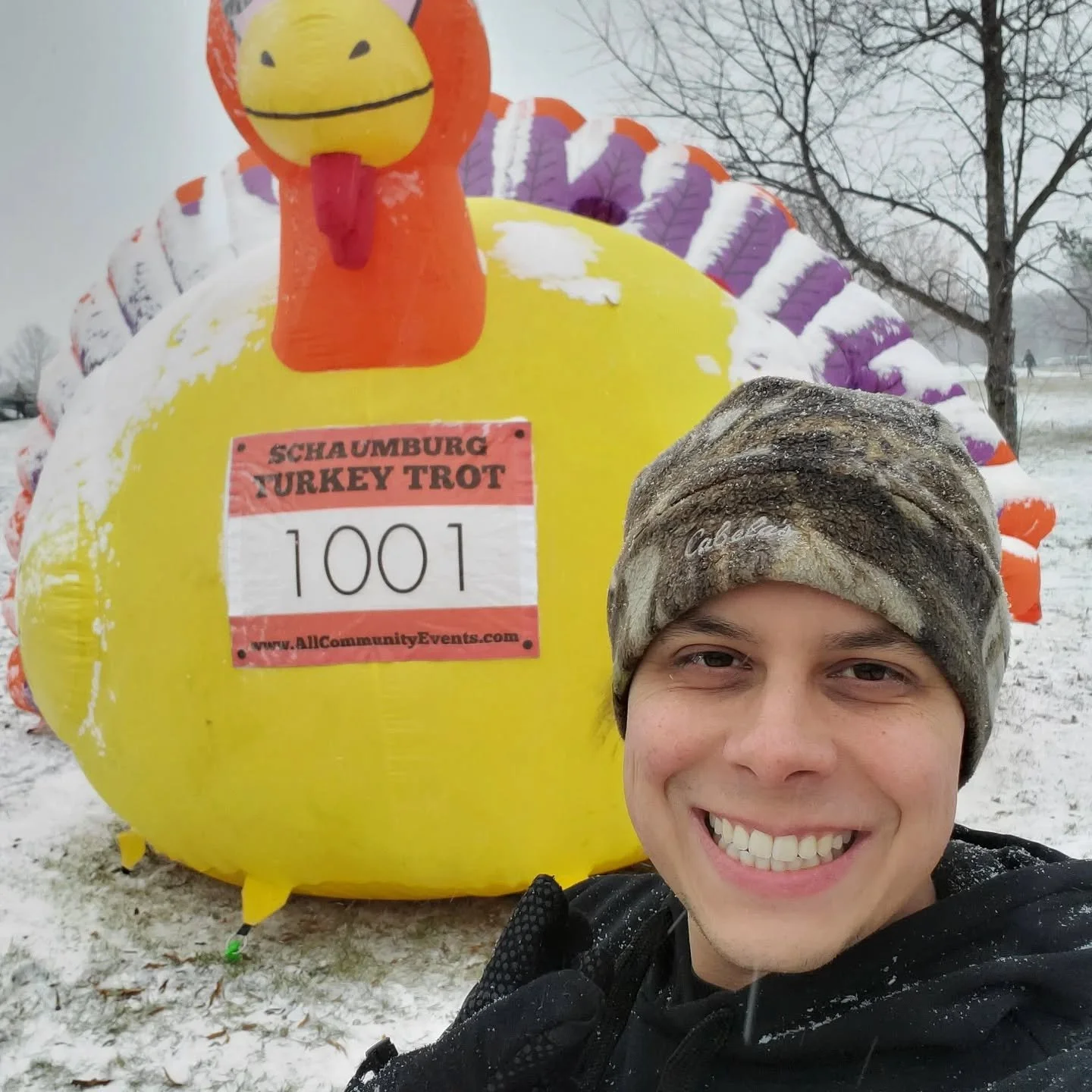 Had a great time at this morning's Schaumburg Turkey Trot! I ran the 5k and the snow didn't stop anyone from having fun ❄️ I'm thankful for our community and for having a beautiful forest preserve right in our backyard 🦃🏃🏻&zwj;♂️🌨

Run. Gobble. R