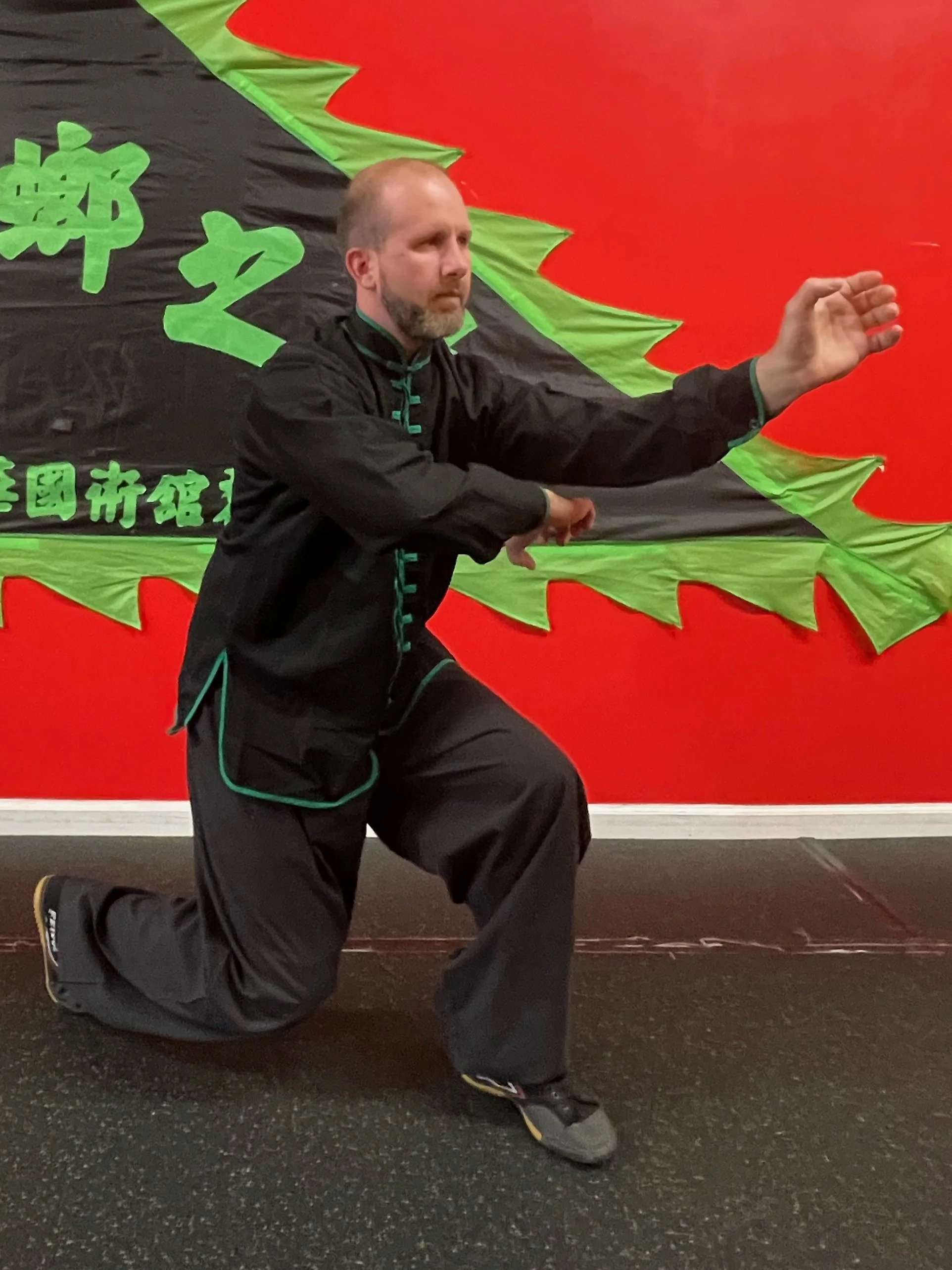 Assistant Instructor, SiHing Chase Benzenberg, Teaches Northern Praying Mantis and Brazilian JuJitsu.  9th Generation Northern Praying Mantis Wong Hon Fun Lineage and Student of Jonathan Rivera in BJJ.