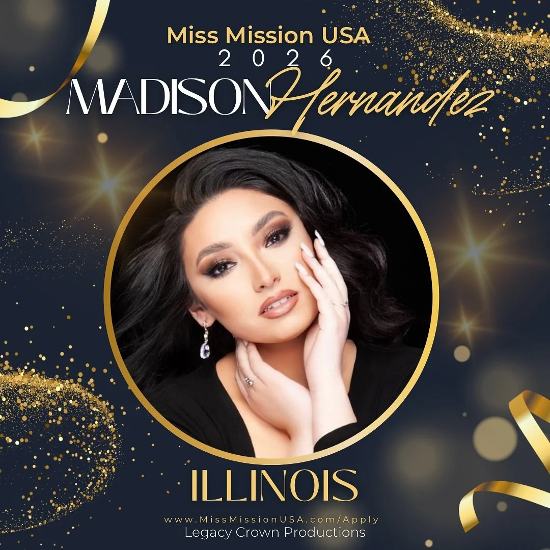 ✨ Introducing Miss Mission Illinois 2026 &ndash; Madison Hernandez! 🌹

Madison will proudly represent the state of Illinois as she competes next fall for the title of Miss Mission USA 2026! 👑🇺🇸

Do you have what it takes to wear the crown? Apply 