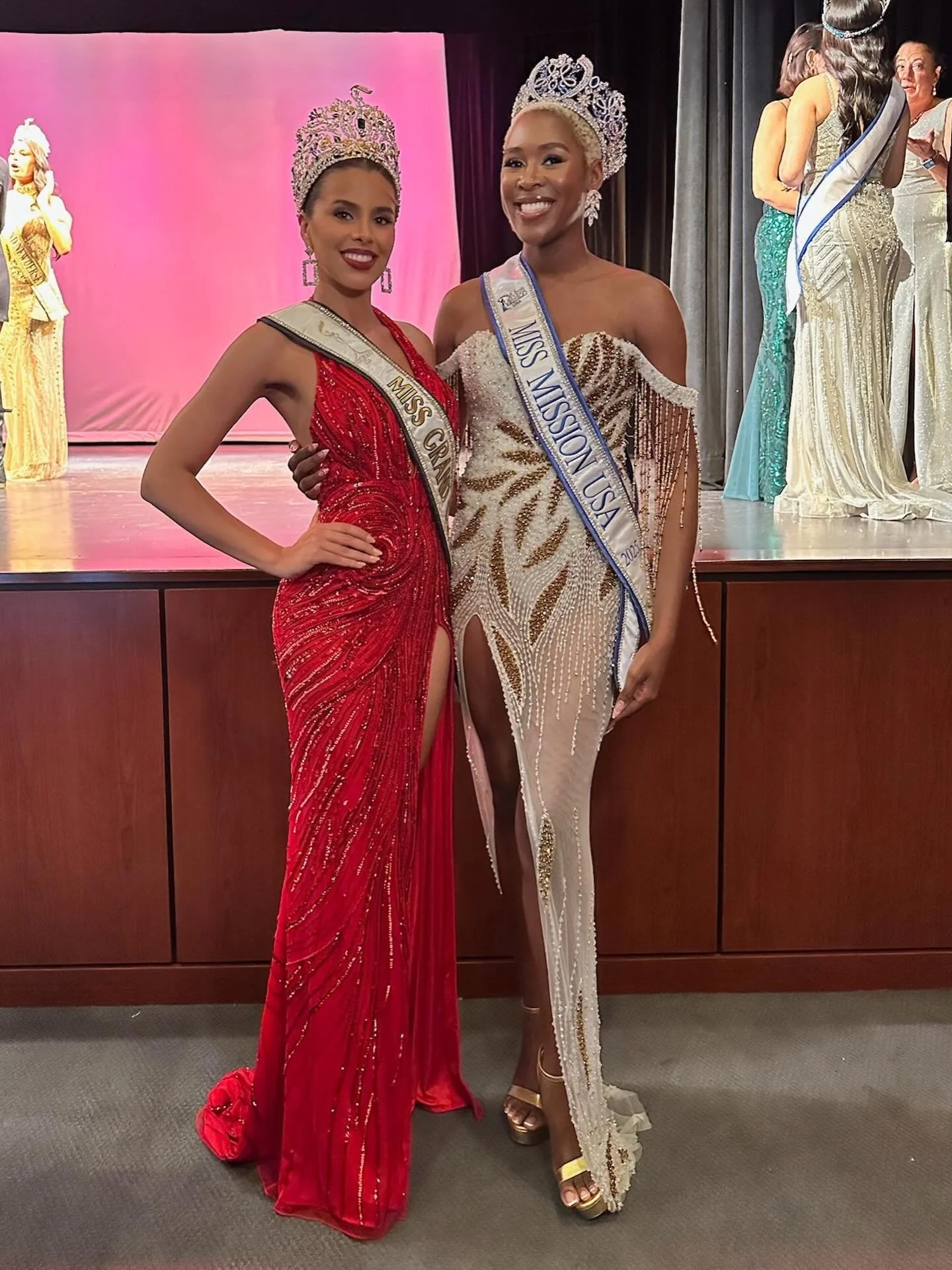👑✨ A Grand night of crowns, celebration, and sisterhood.

Our reigning queen, Idayat Adisa Miss Mission USA 2025 had the honor of attending the crowning of the new Miss Grand New Jersey 2026! 

Congratulations to the newly crowned queen, Jacky Pined