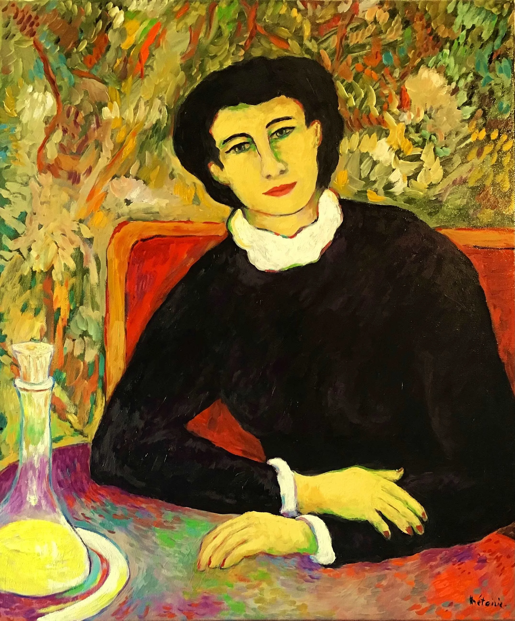Woman in a Black Dress