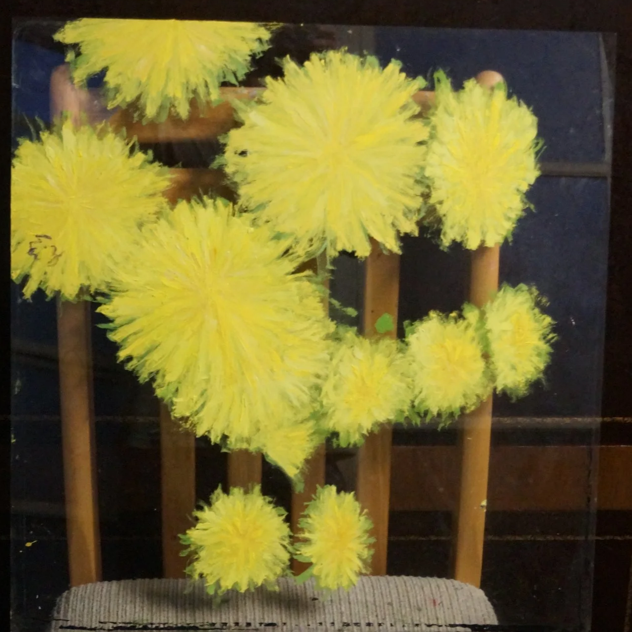 Painting done on a mirror