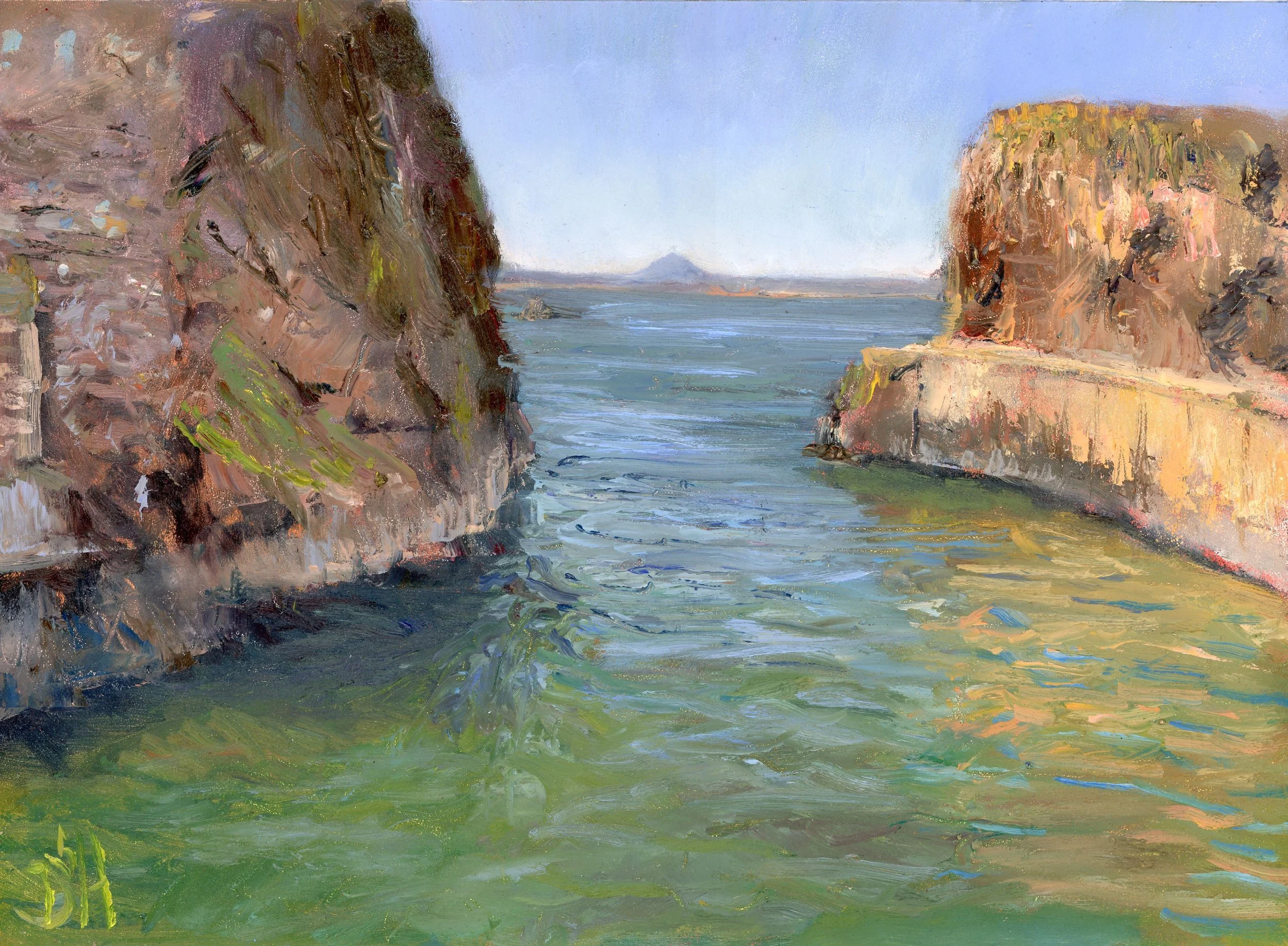 Dunbar Harbour Light, 33 x 25.5 cm, 2026, Found Gallery